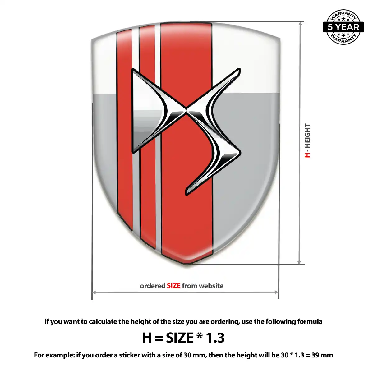 Citroen Resin Domed Sticker Cabin Style