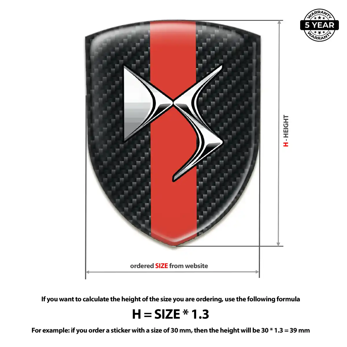 Citroen Resin Domed Sticker Exclusive Series