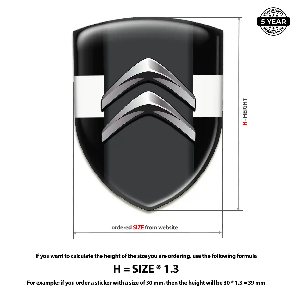 Citroen Resin Domed Sticker Noble Edition