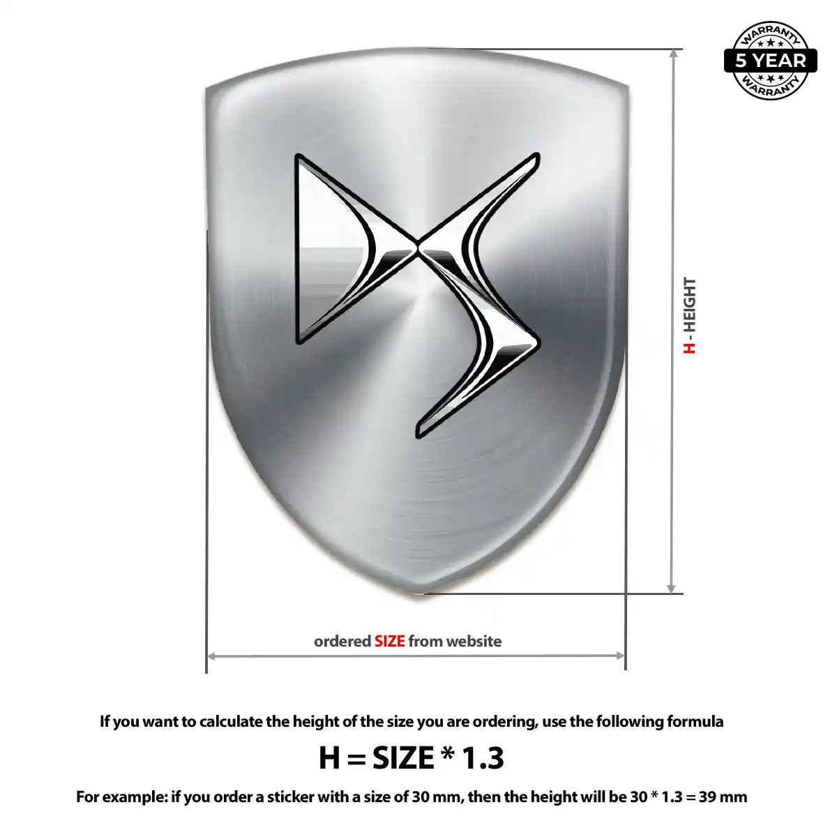 Citroen Resin Domed Sticker Premium Dome