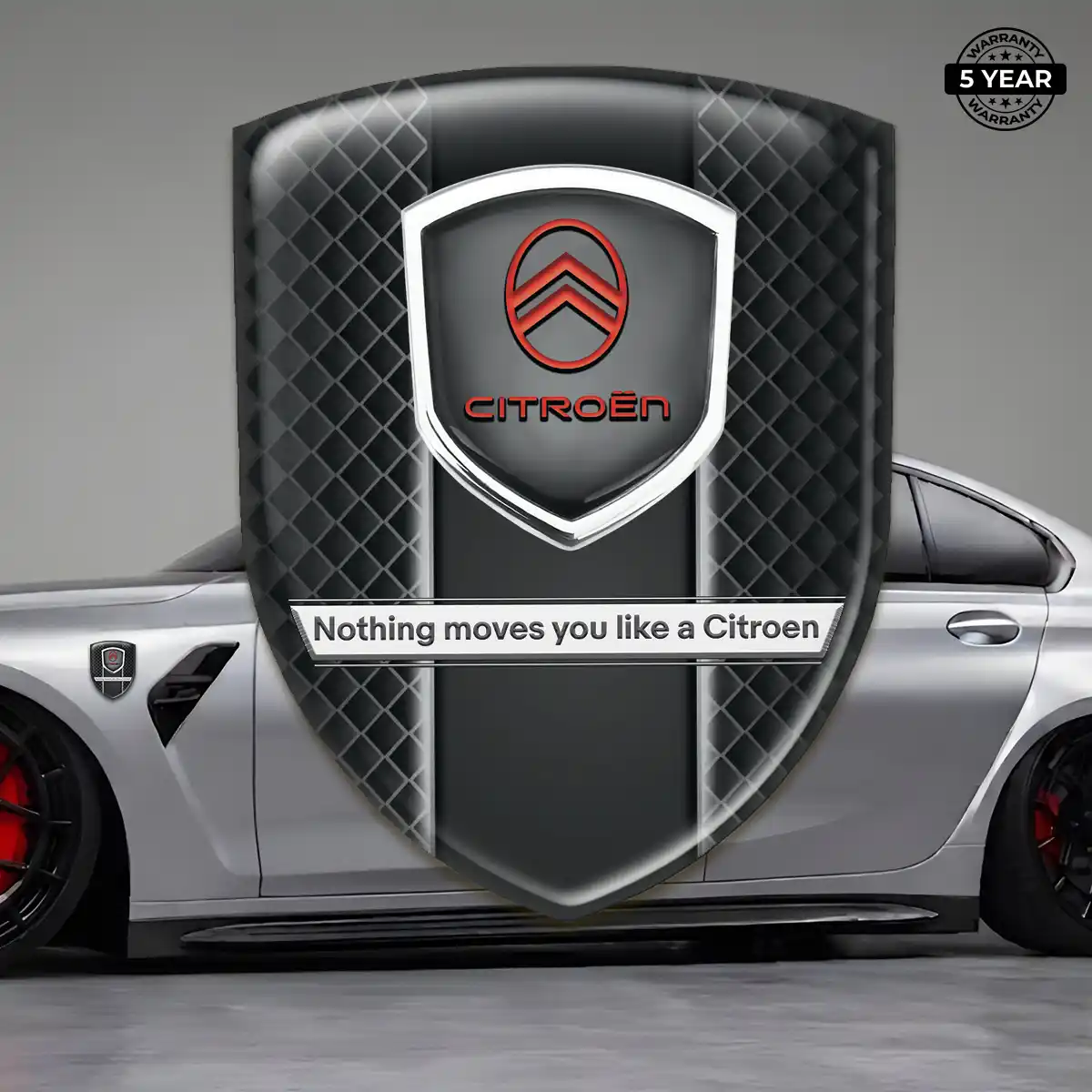 Citroen Resin Domed Sticker Resin Luxe