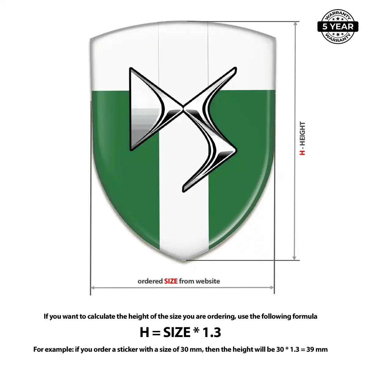 Citroen Resin Emblem Sticker Elite Edition