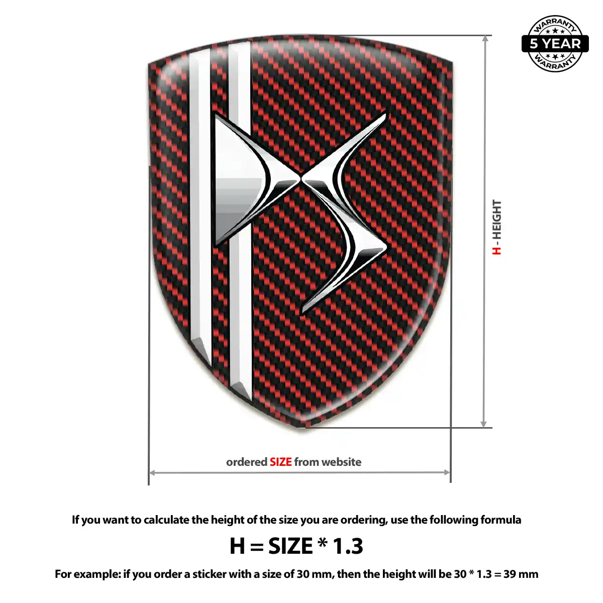 Citroen Resin Emblem Sticker Exterior Luxe