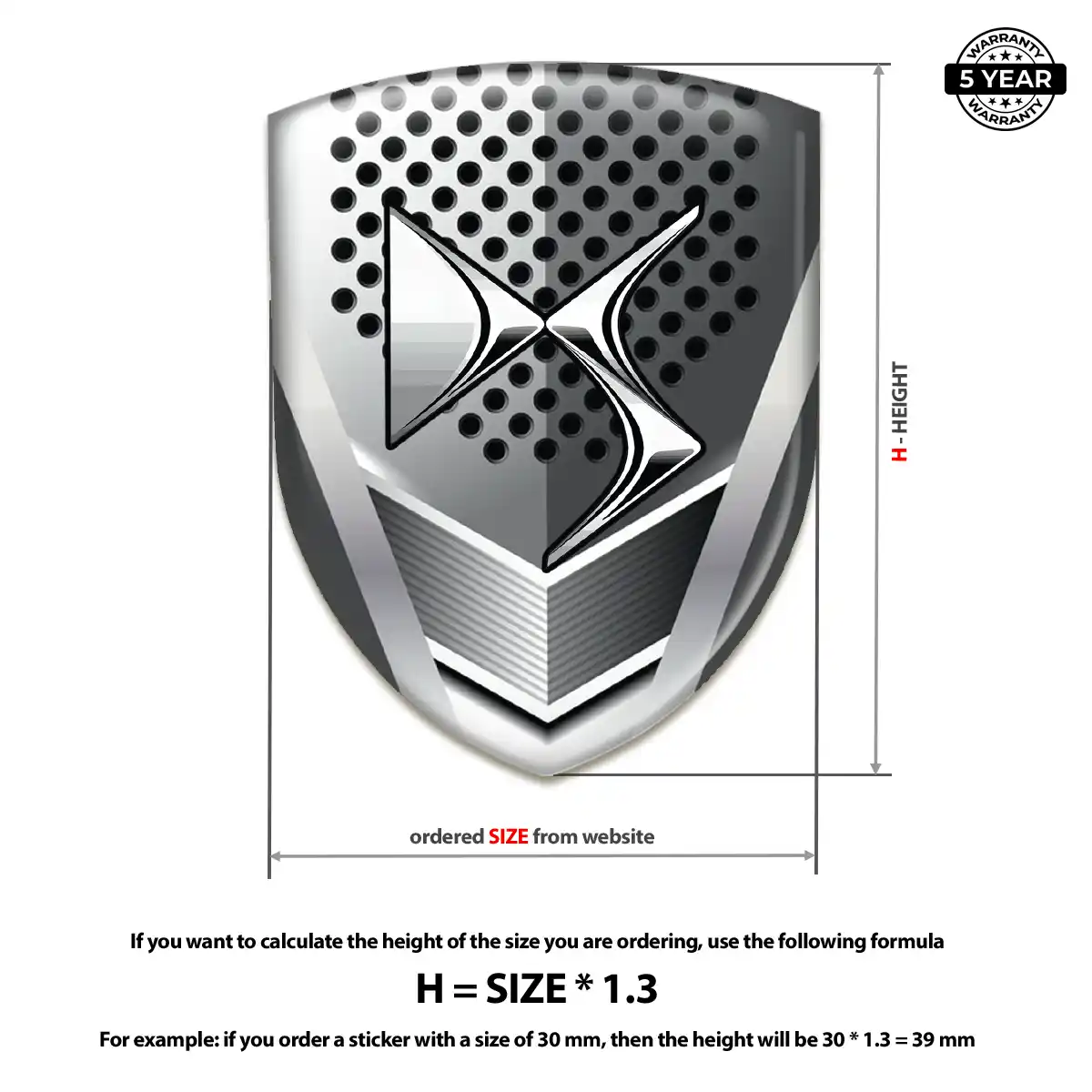 Citroen Resin Emblem Sticker Opulent Line