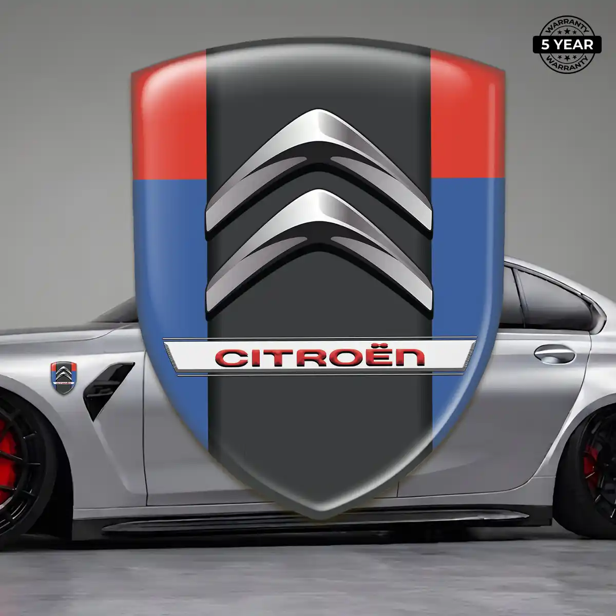 Citroen Resin Emblem Sticker Premium Dome