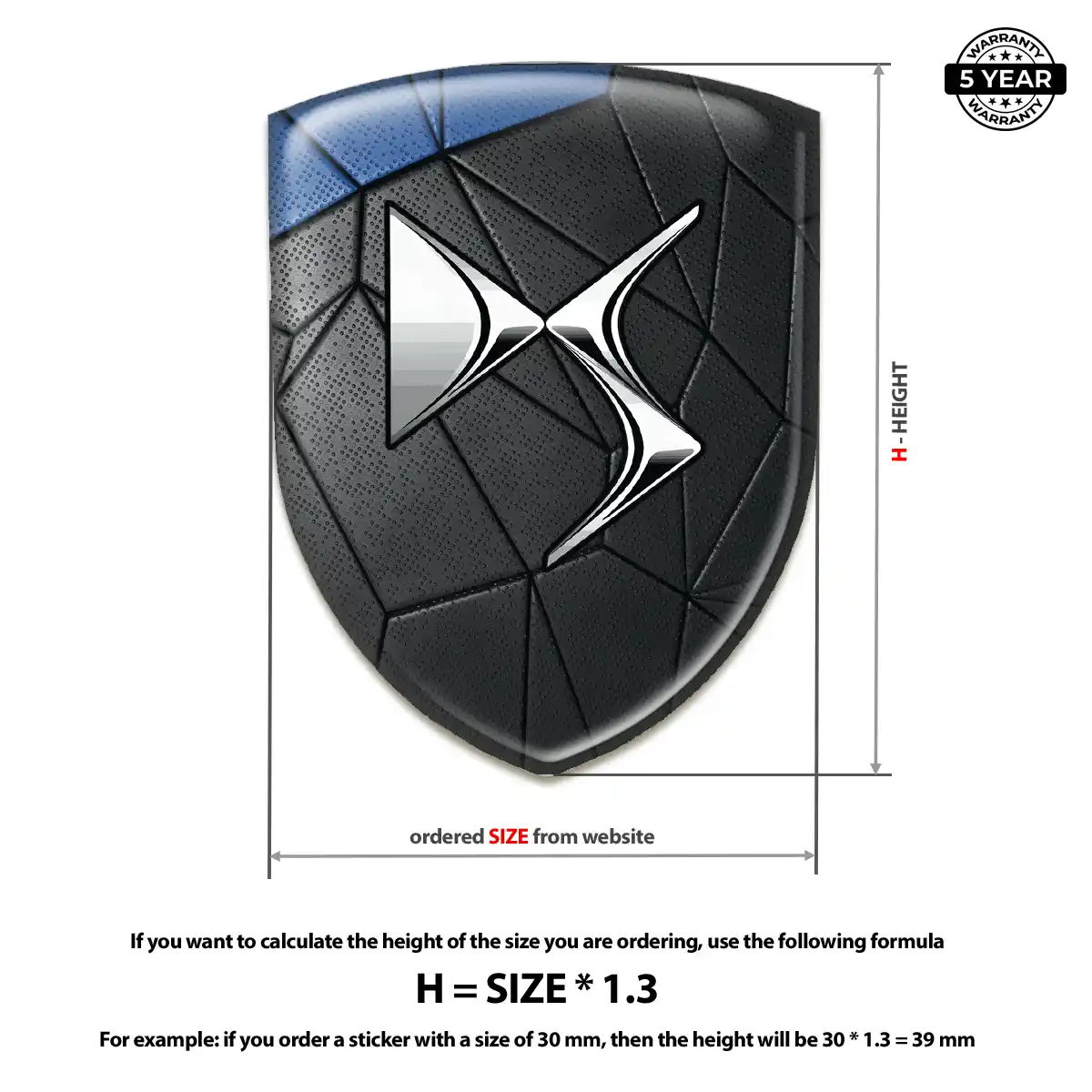 Citroen Resin Emblem Sticker Prestige Line