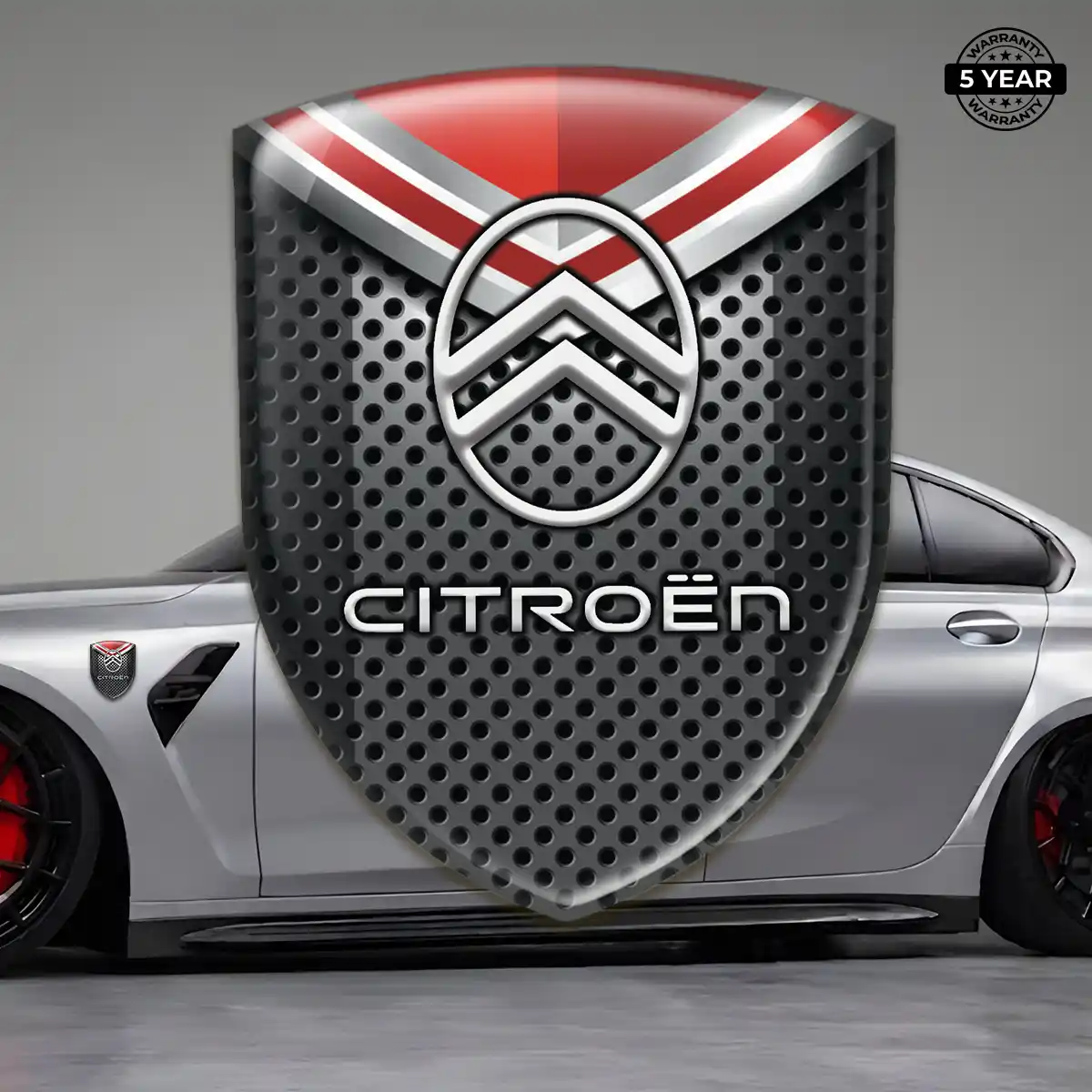 Citroen Resin Emblem Sticker Sleek Style