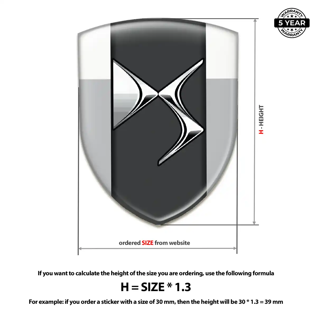 Citroen Resin Emblem Sticker Superior Craft