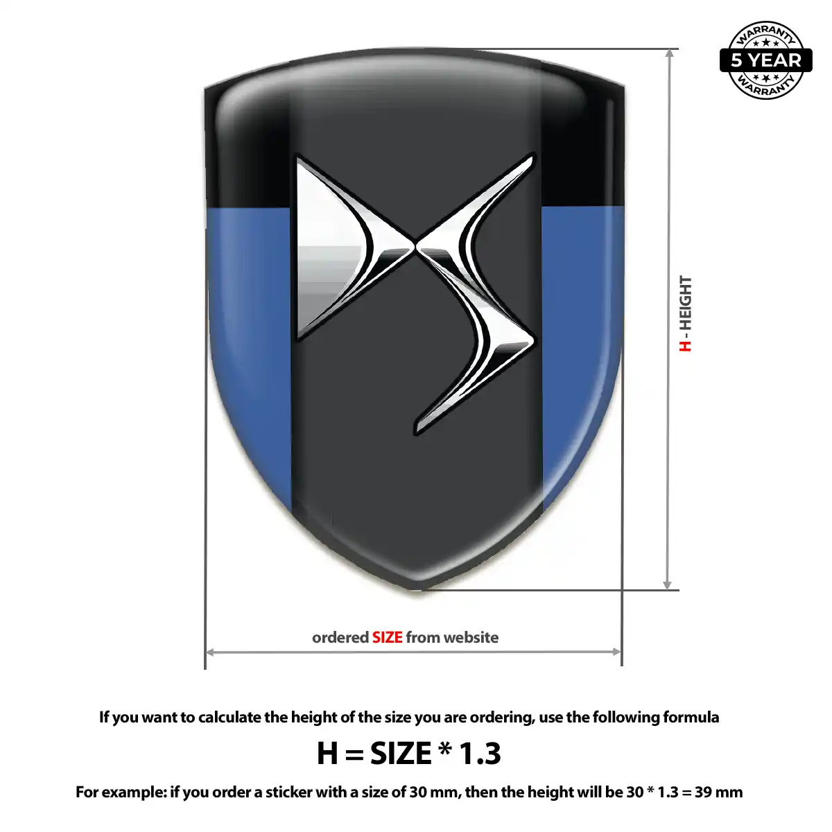 Citroen Self Adhesive Emblem Sticker Cabin Style