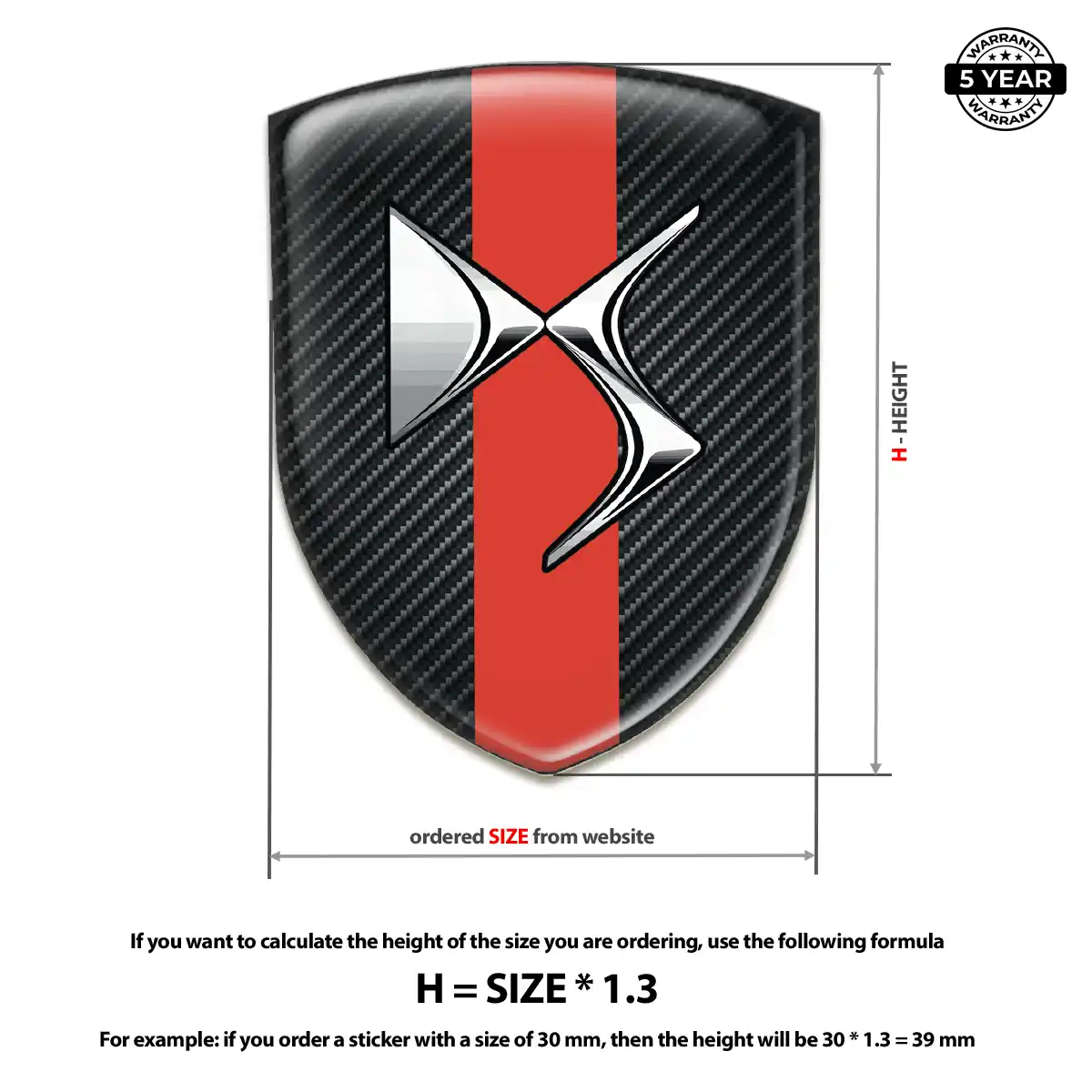 Citroen Self Adhesive Emblem Sticker Deluxe Edition