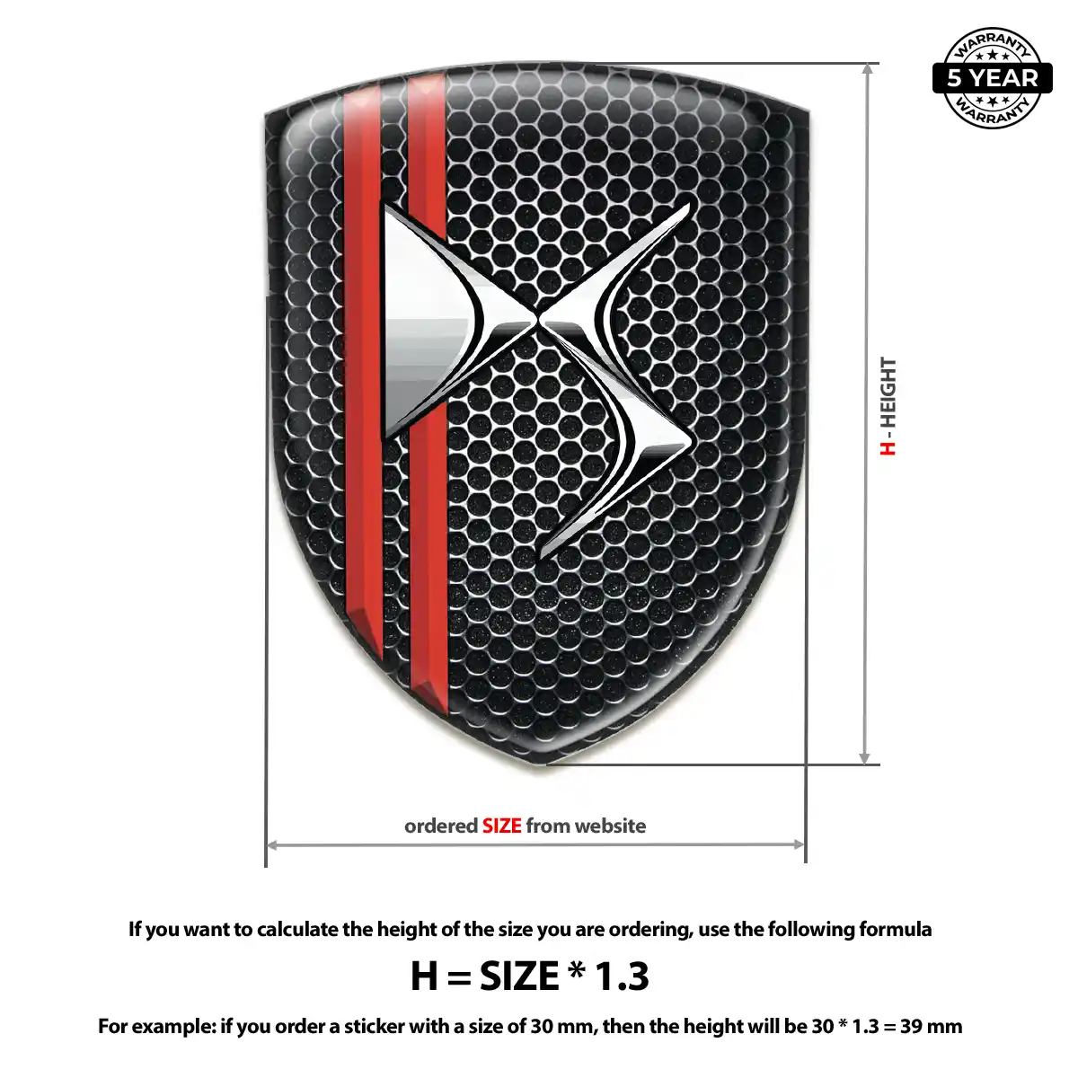 Citroen Self Adhesive Emblem Sticker Exclusive Series