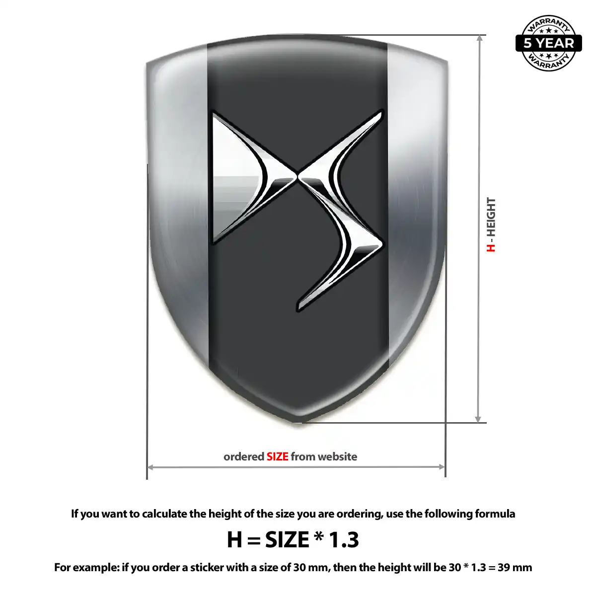 Citroen Self Adhesive Emblem Sticker Exterior Luxe
