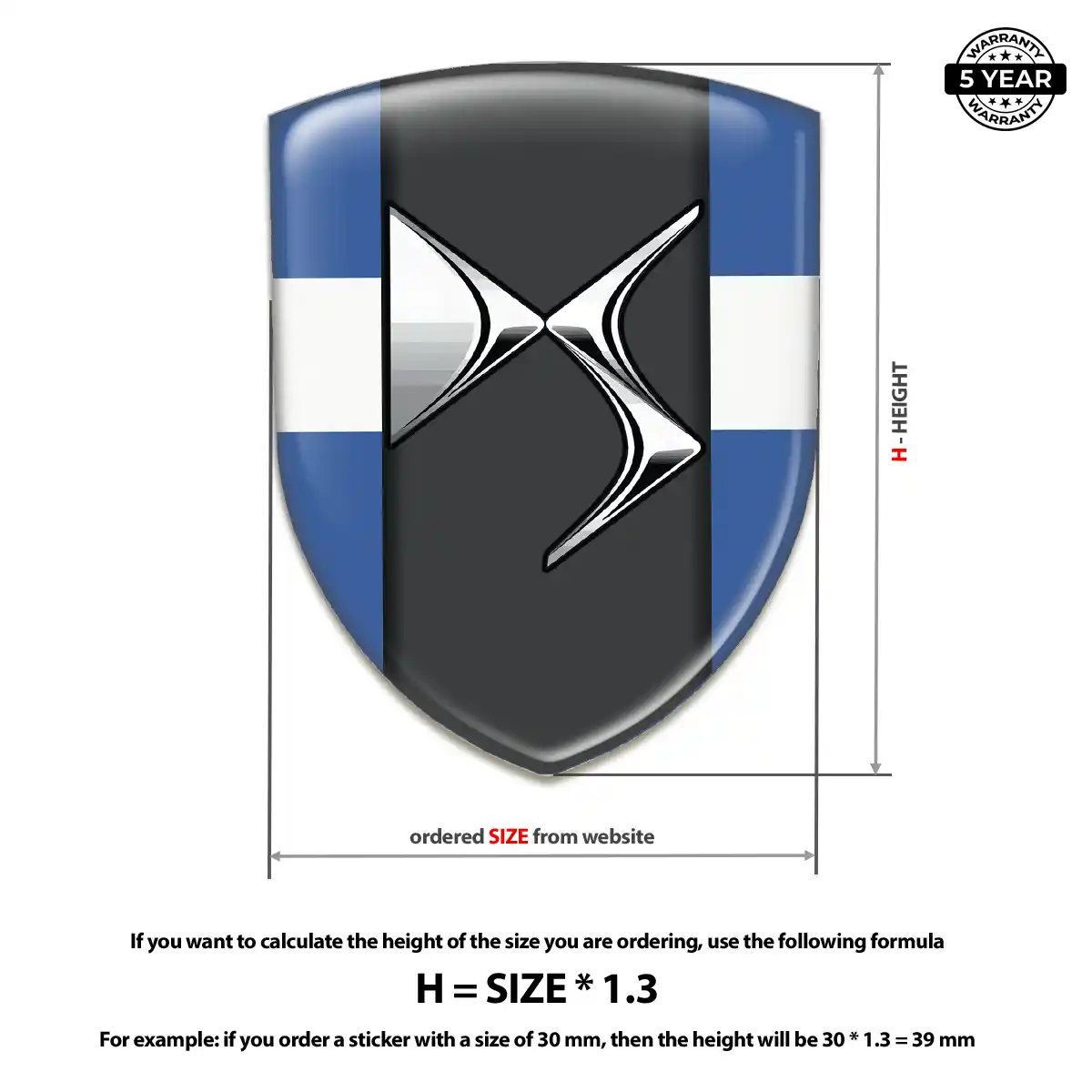 Citroen Self Adhesive Emblem Sticker Interior Luxe