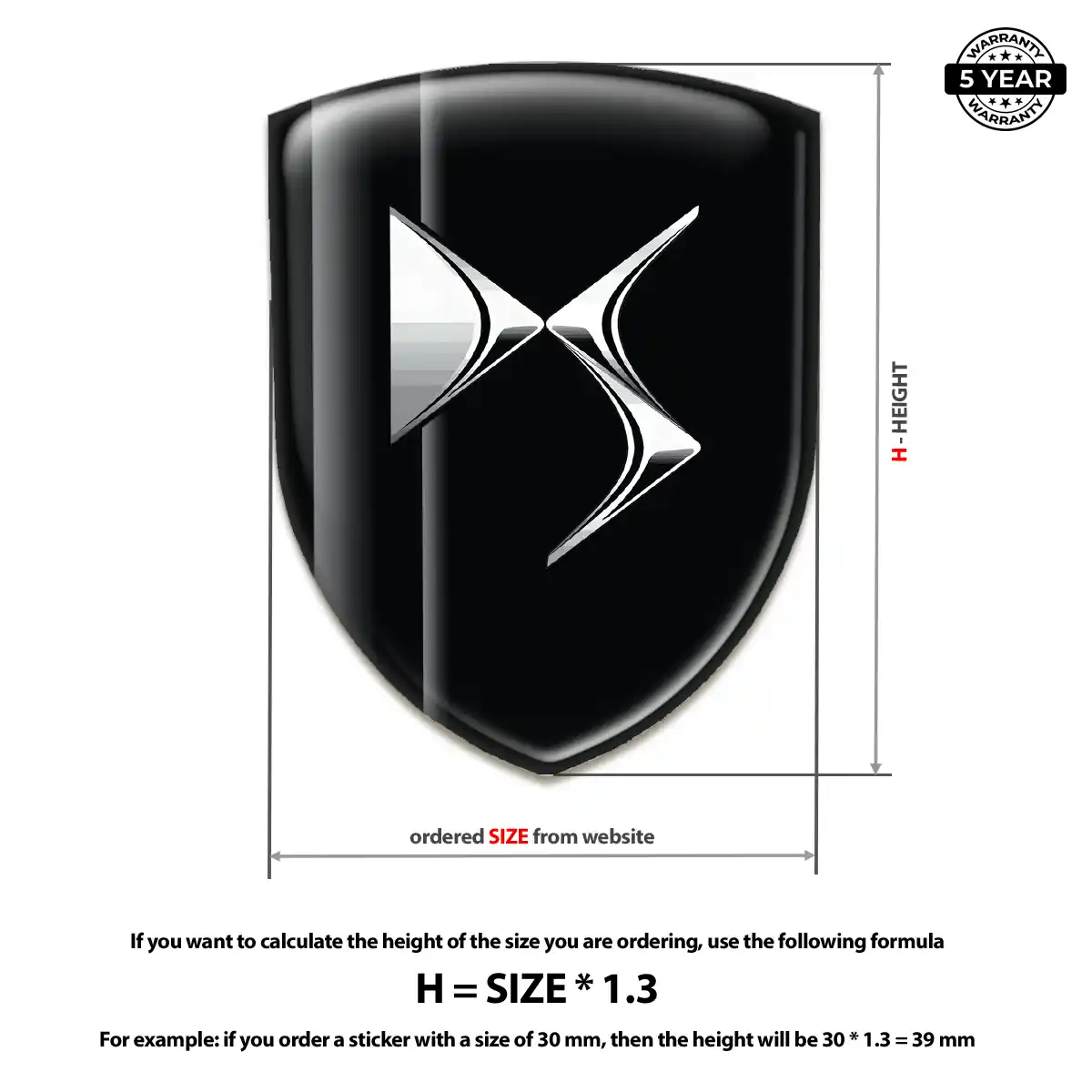 Citroen Self Adhesive Emblem Sticker Prime Quality