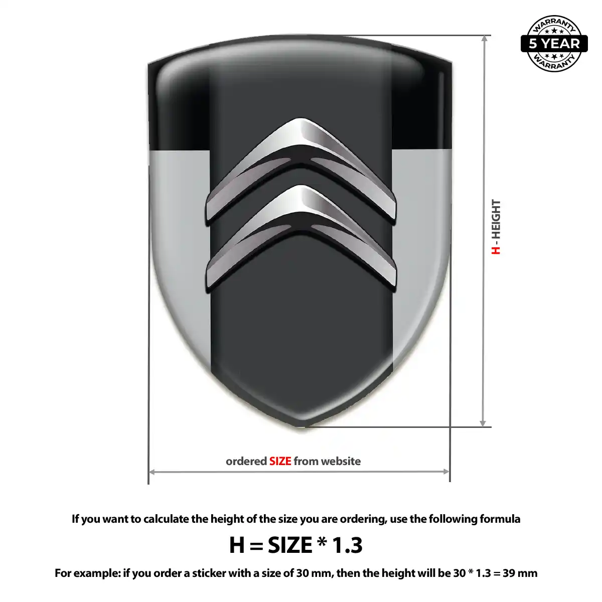 Citroen Self Adhesive Emblem Sticker Sleek Style