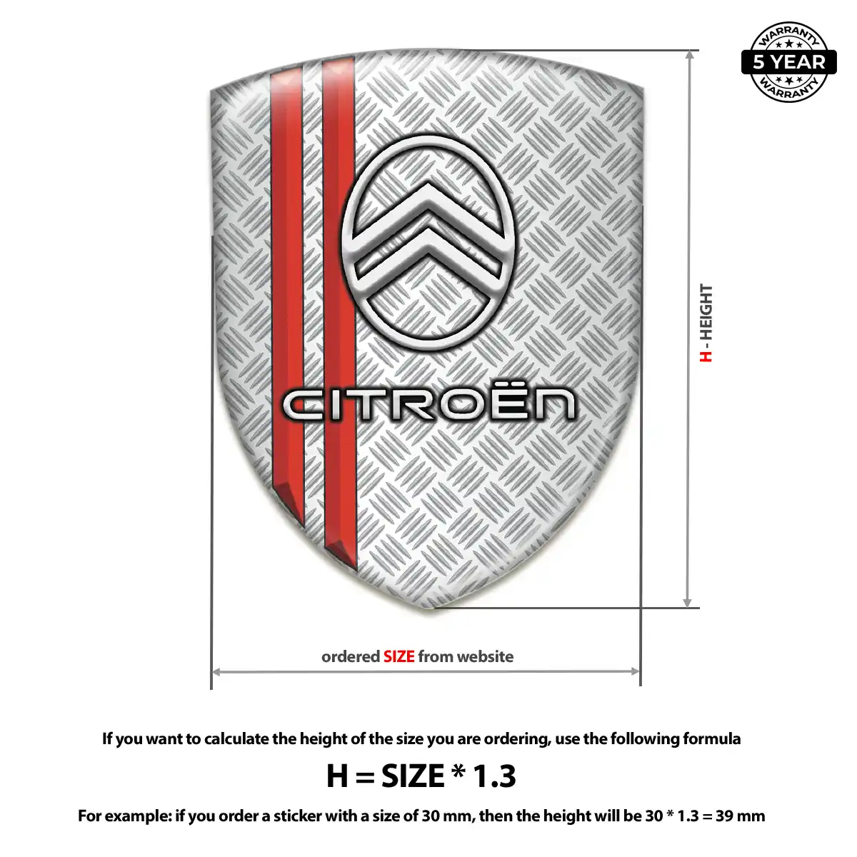 Citroen Silicone Badge Cabin Style