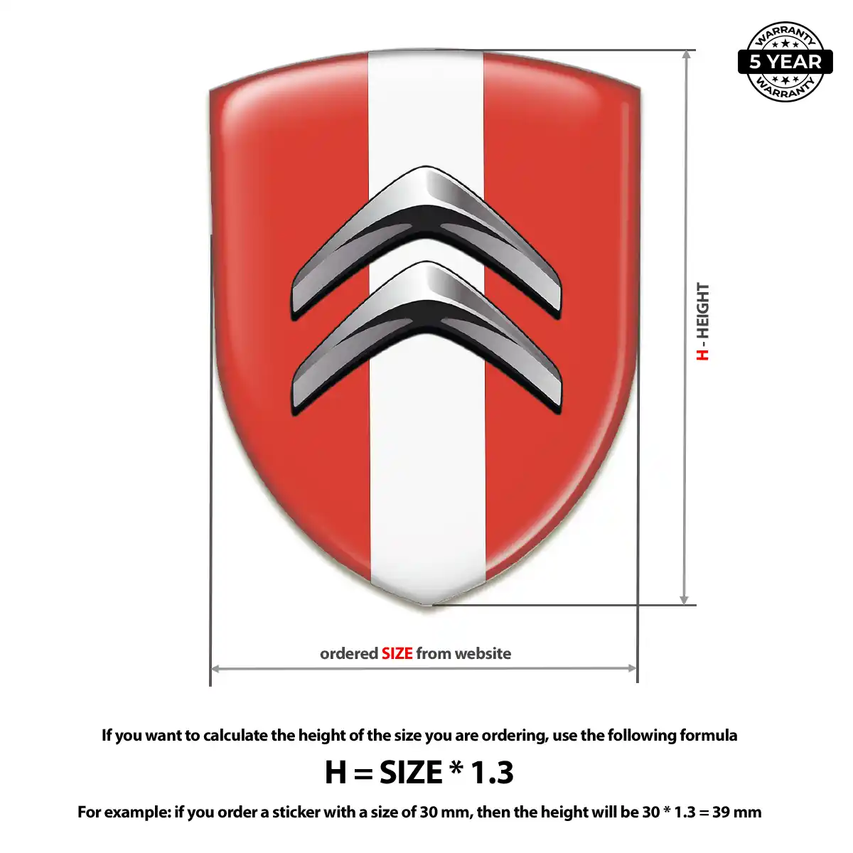 Citroen Silicone Badge Interior Luxe