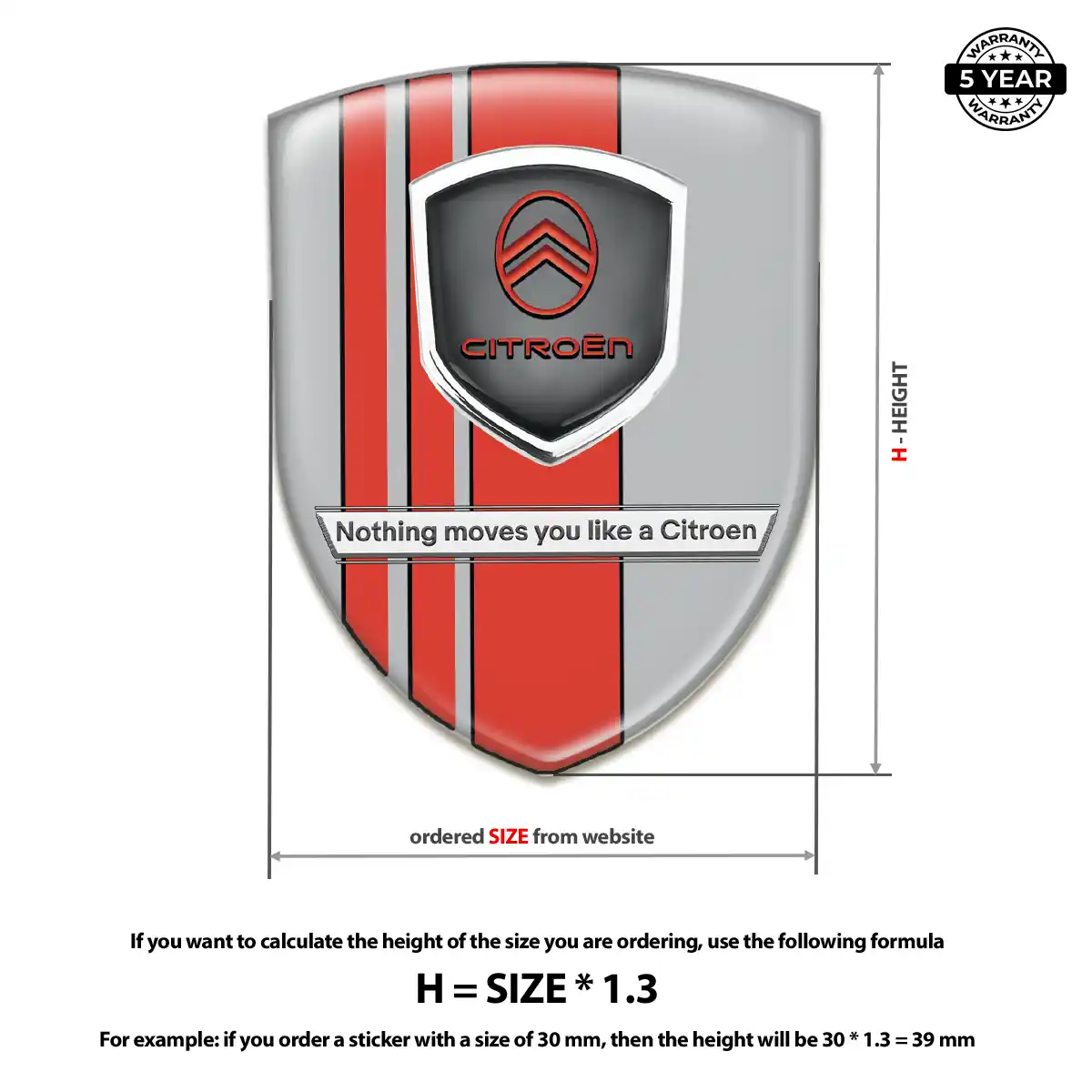 Citroen Silicone Badge Noble Edition