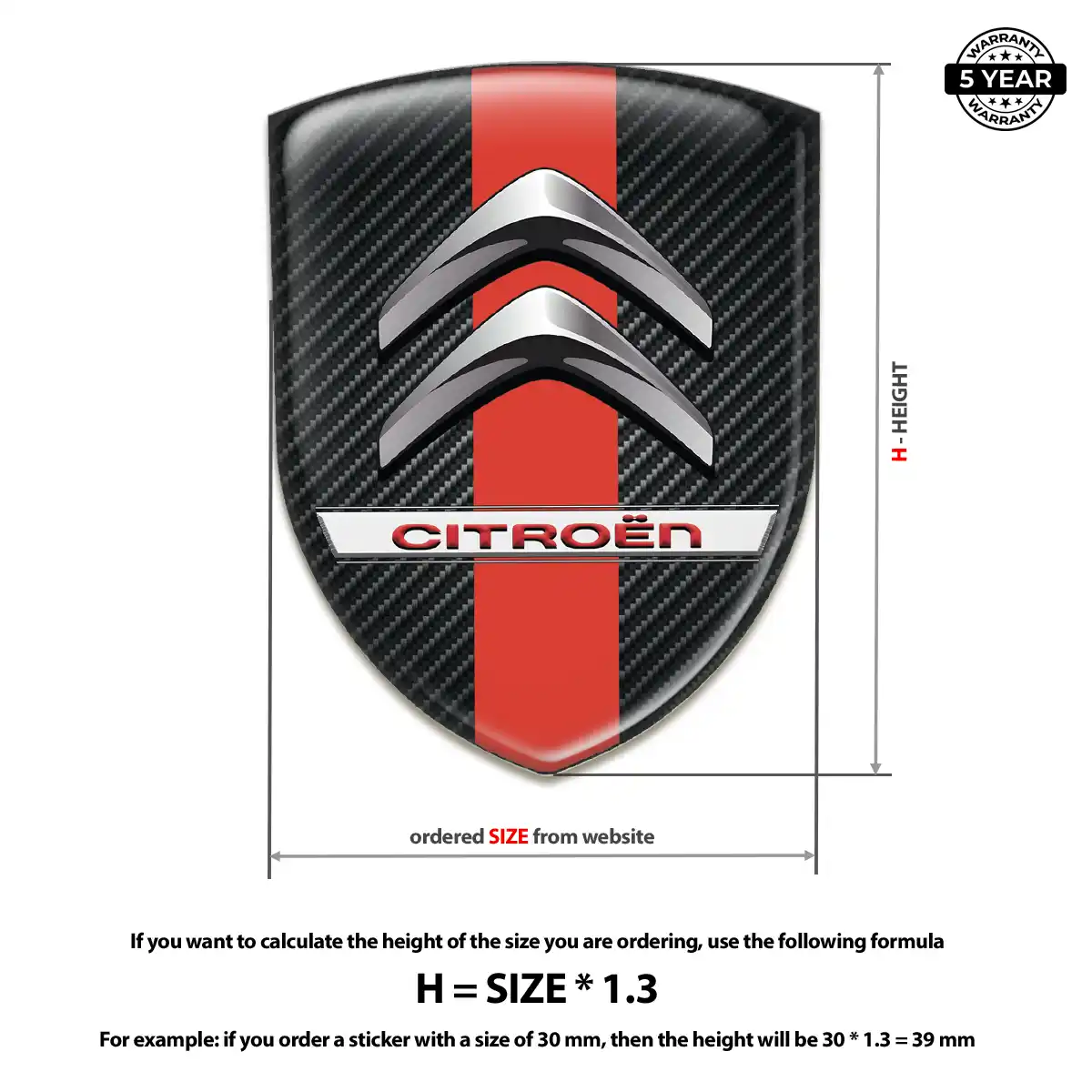 Citroen Silicone Badge Prestige Line