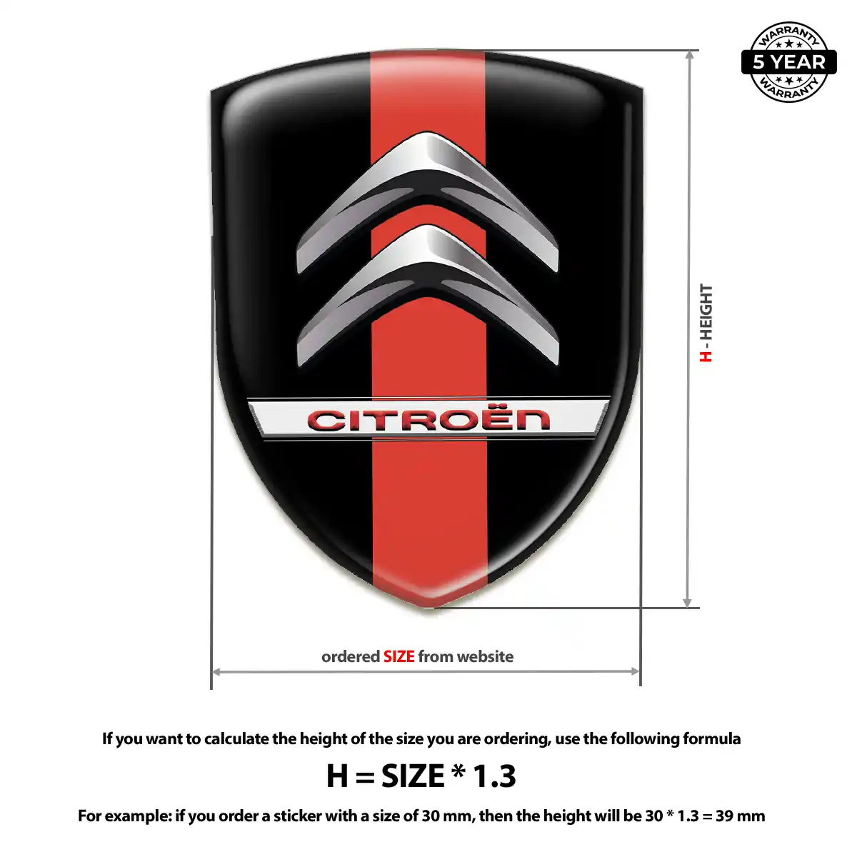 Citroen Silicone Badge Prime Quality