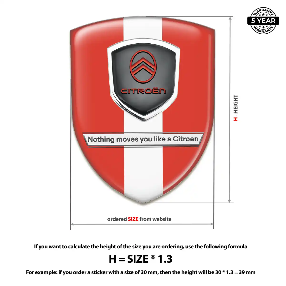 Citroen Silicone Badge Refined Design