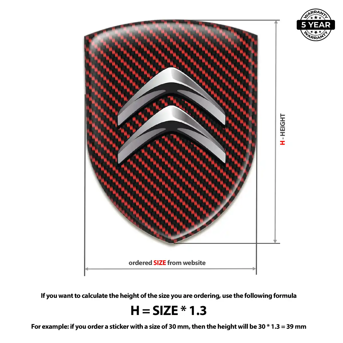 Citroen Silicone Badge Signature Grade