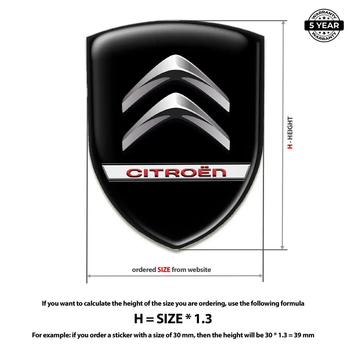 Citroen Silicone Badge Sleek Style
