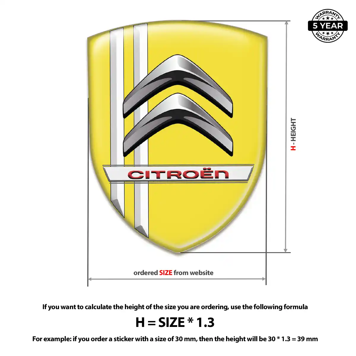 Citroen Silicone Badge Superior Craft