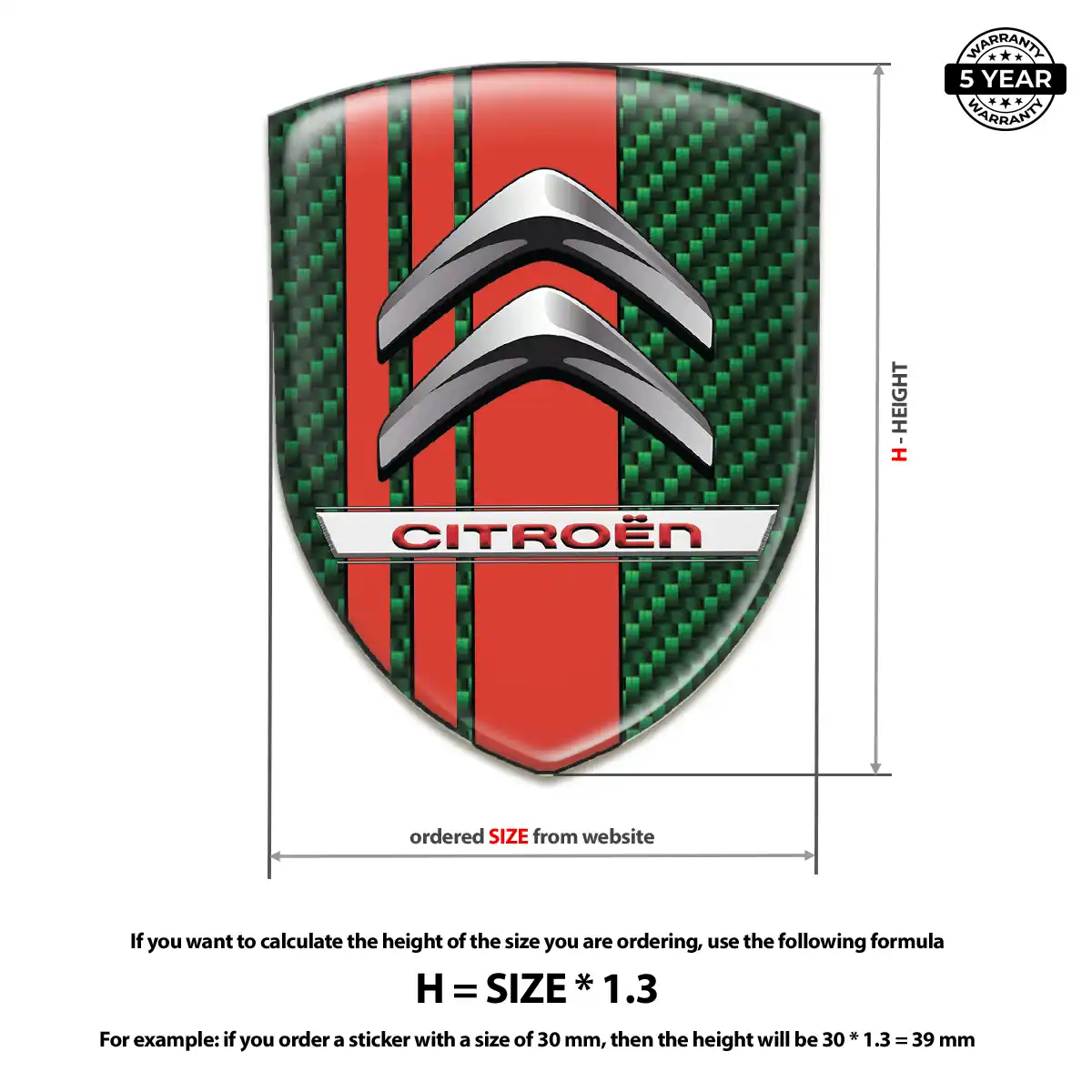 Citroen Silicone Emblem Elite Finish