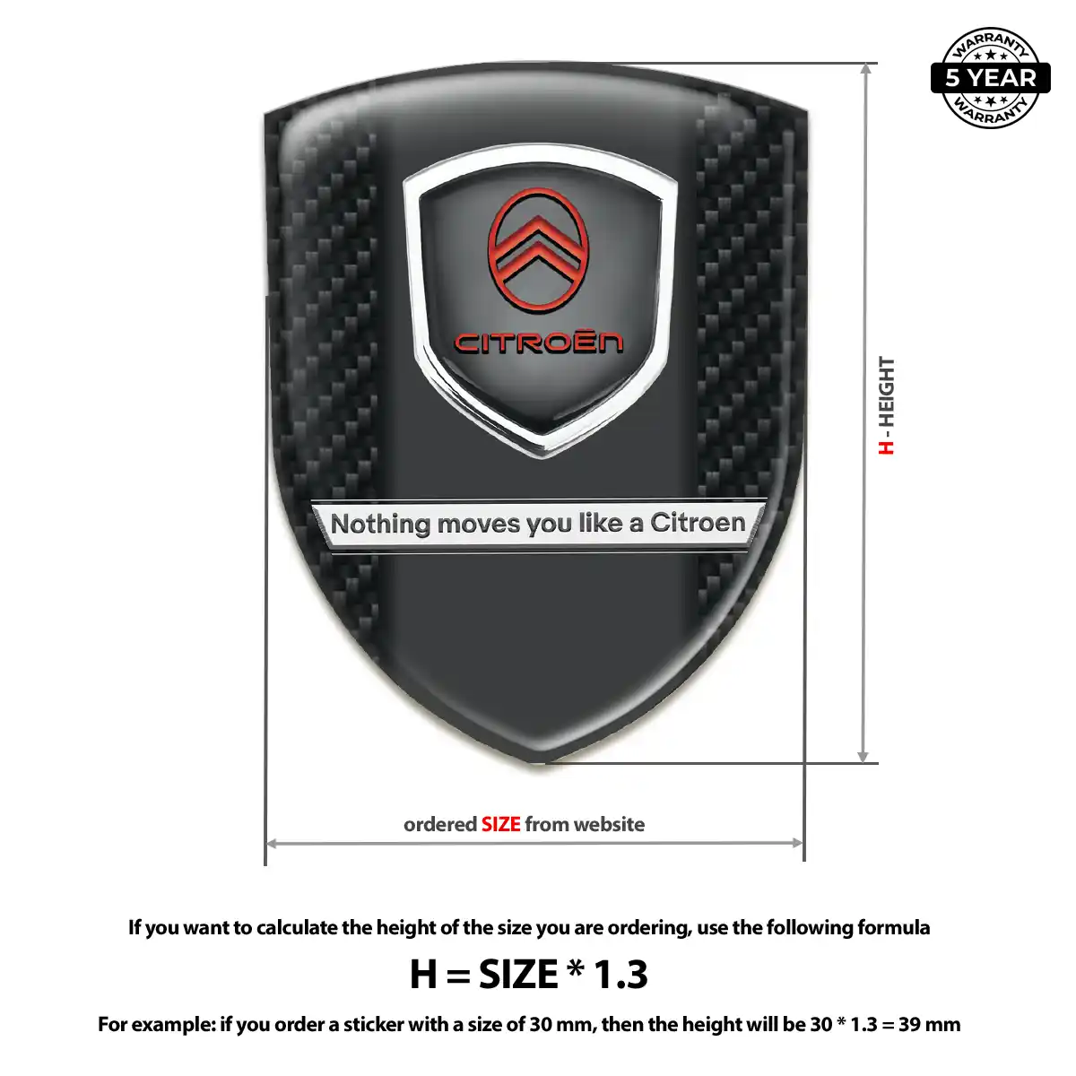 Citroen Silicone Emblem Interior Luxe