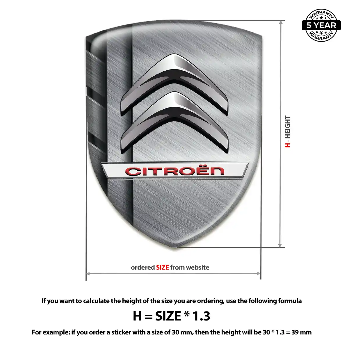 Citroen Silicone Emblem Outer Style