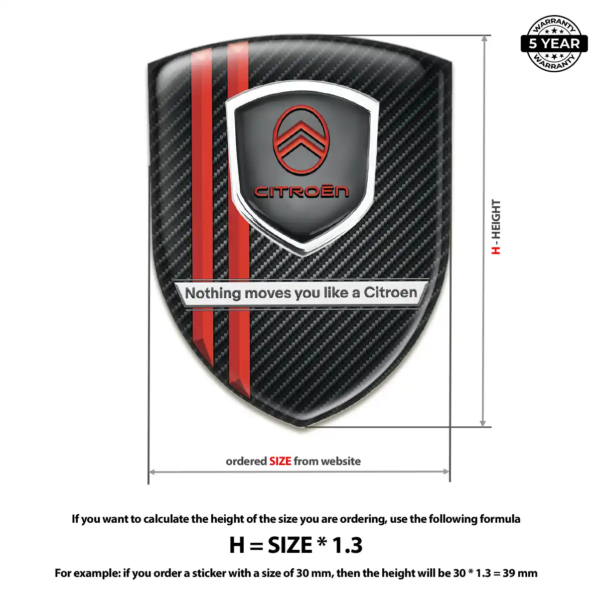 Citroen Silicone Emblem Prestige Line