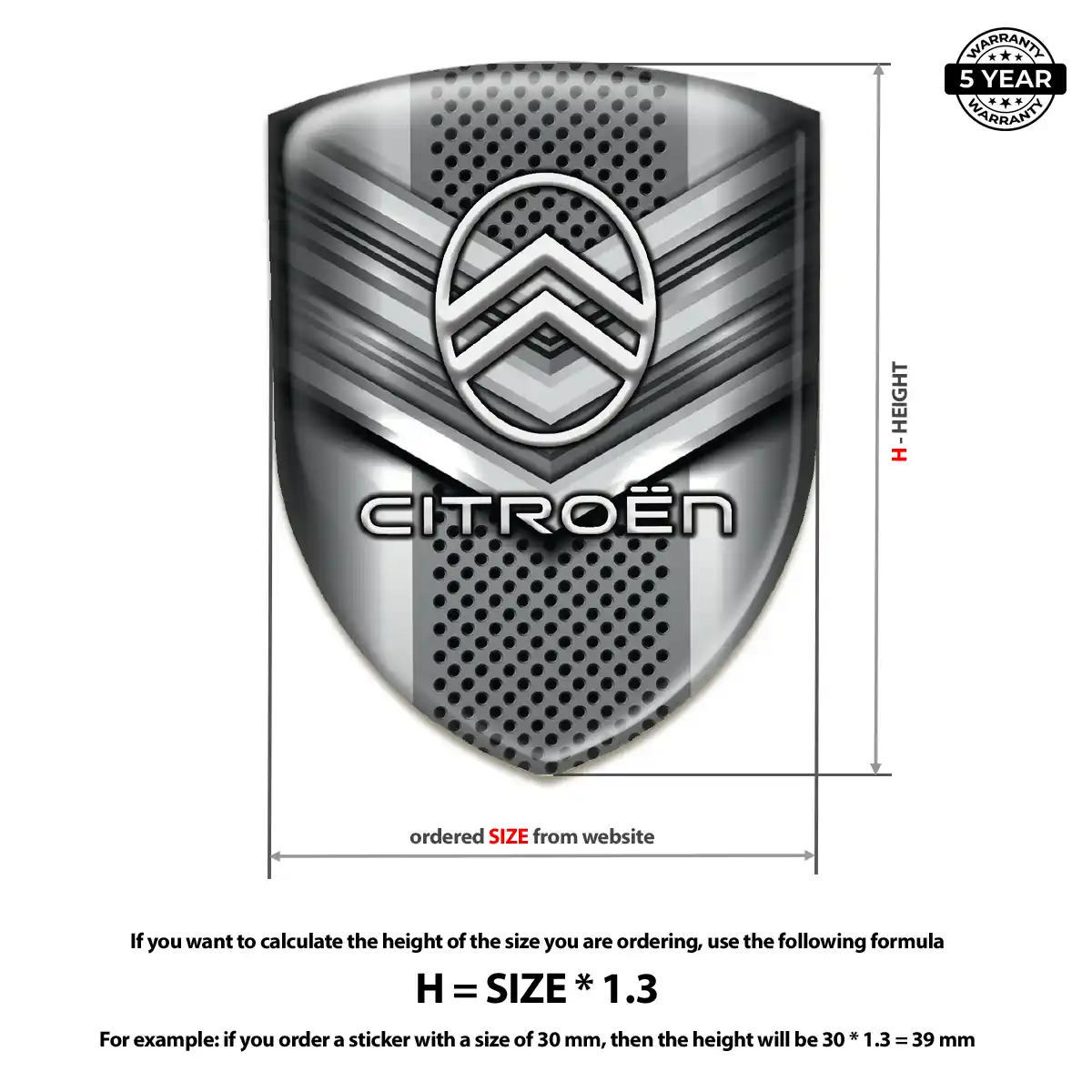 Citroen Silicone Emblem Signature Grade
