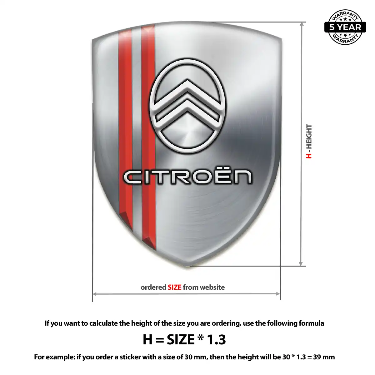 Citroen Silicone Sticker Deluxe Edition