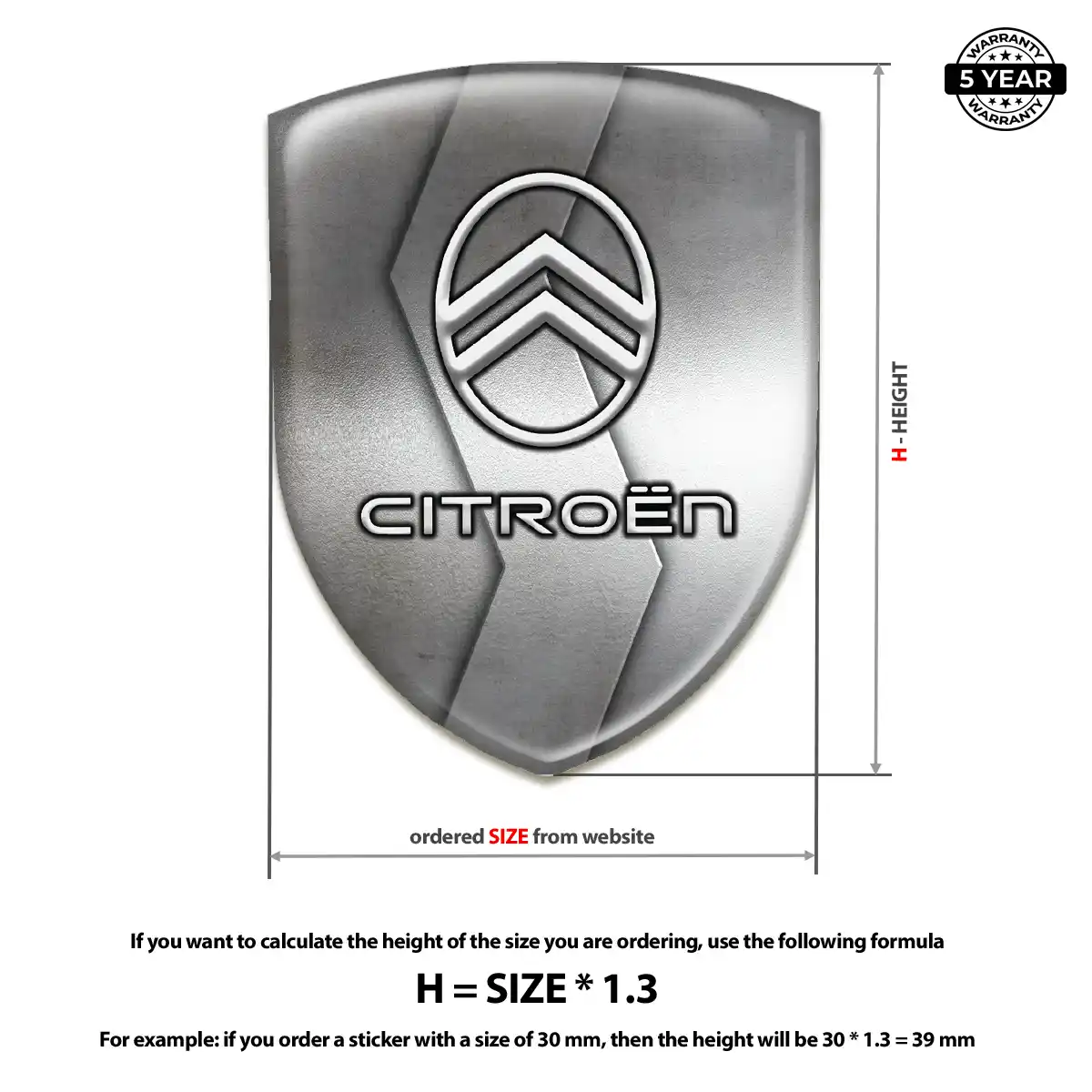 Citroen Silicone Sticker Elite Edition