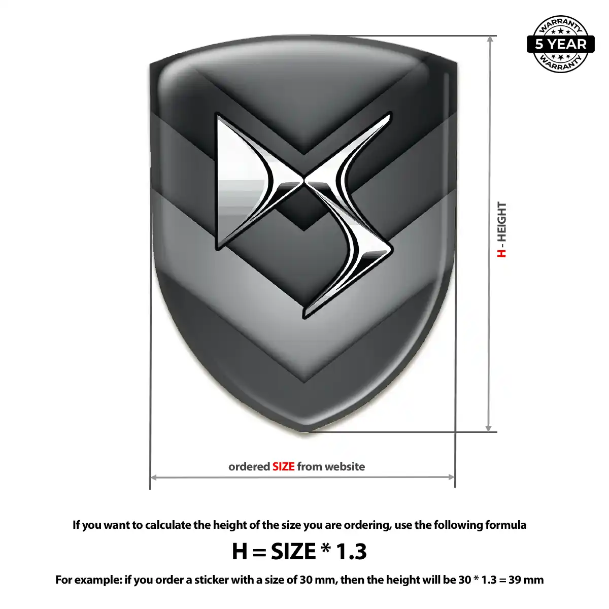Citroen Silicone Sticker Elite Finish