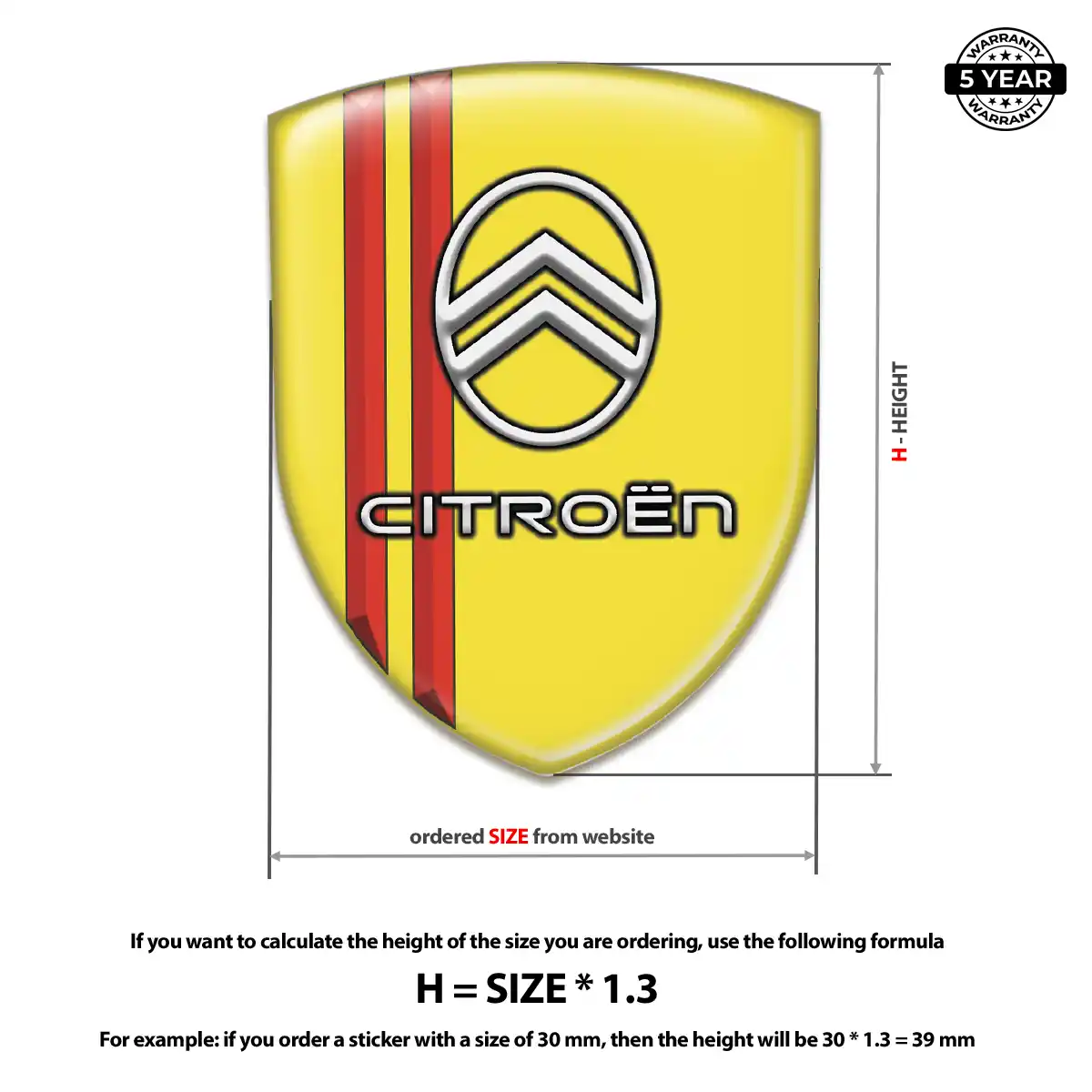 Citroen Silicone Sticker Exterior Luxe