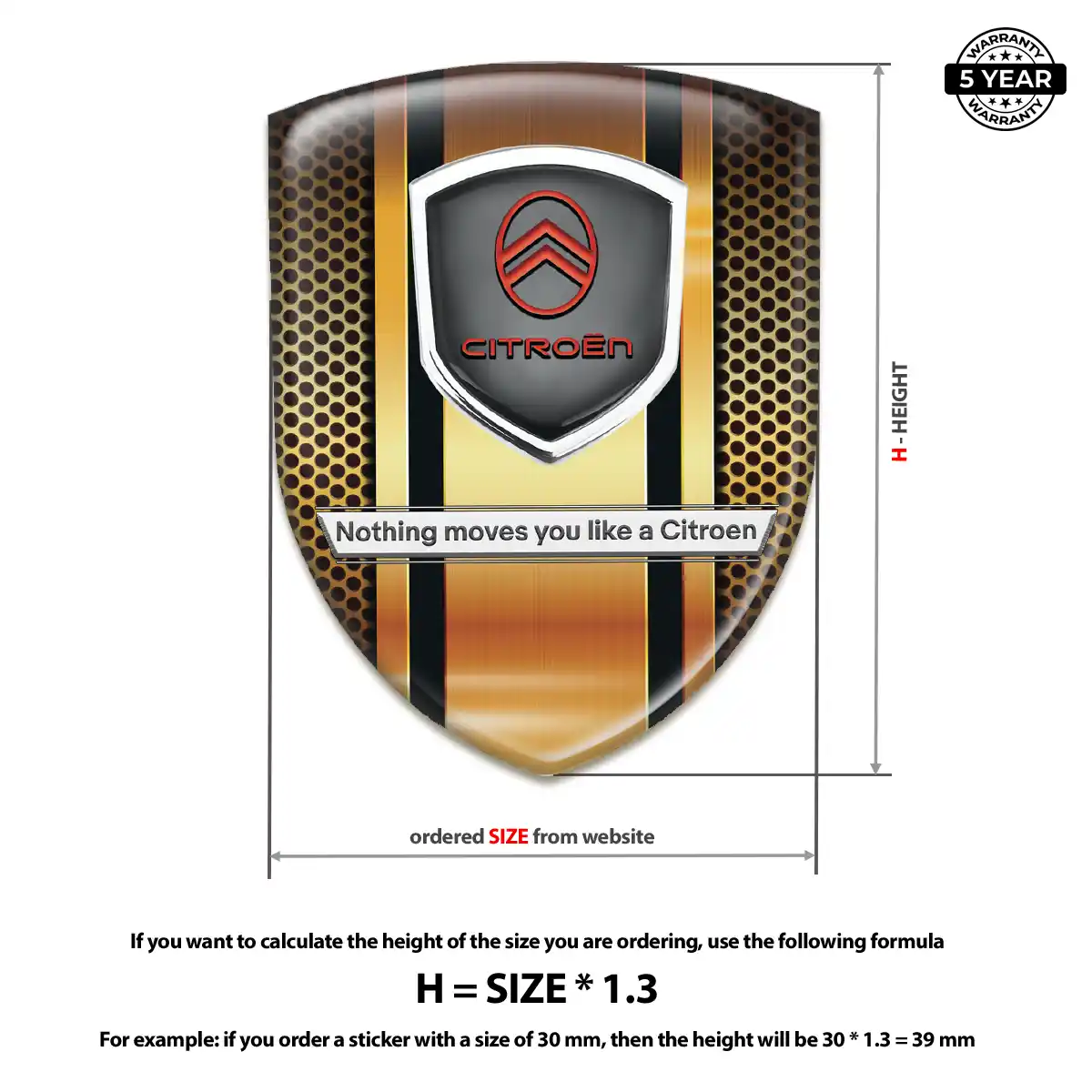 Citroen Silicone Sticker Opulent Line
