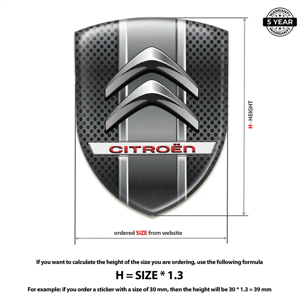 Citroen Silicone Sticker Prestige Line