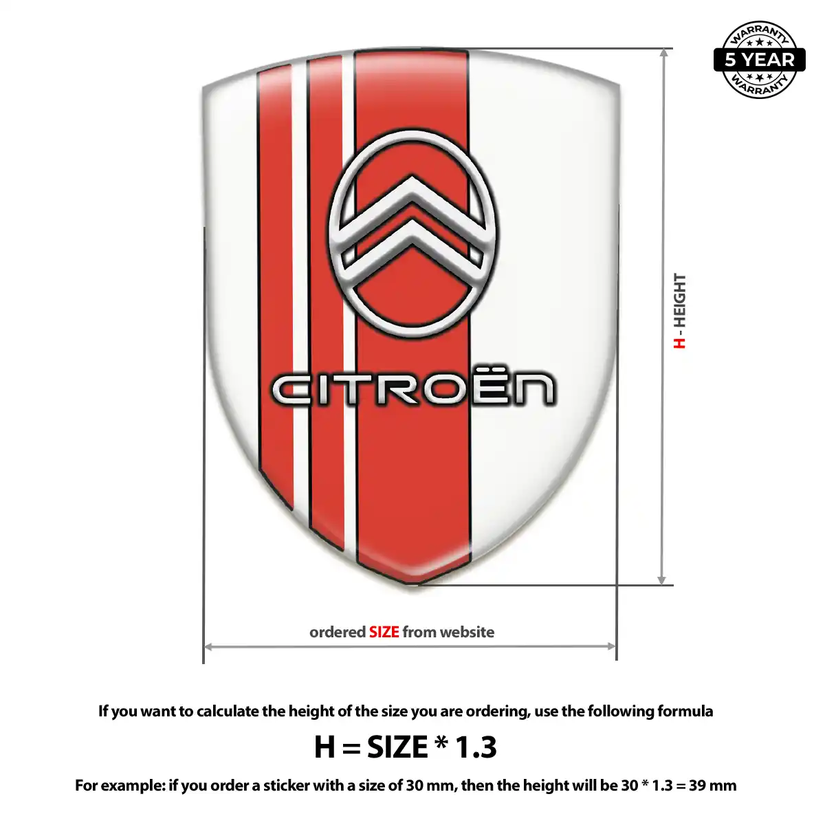 Citroen Silicone Sticker Prime Quality