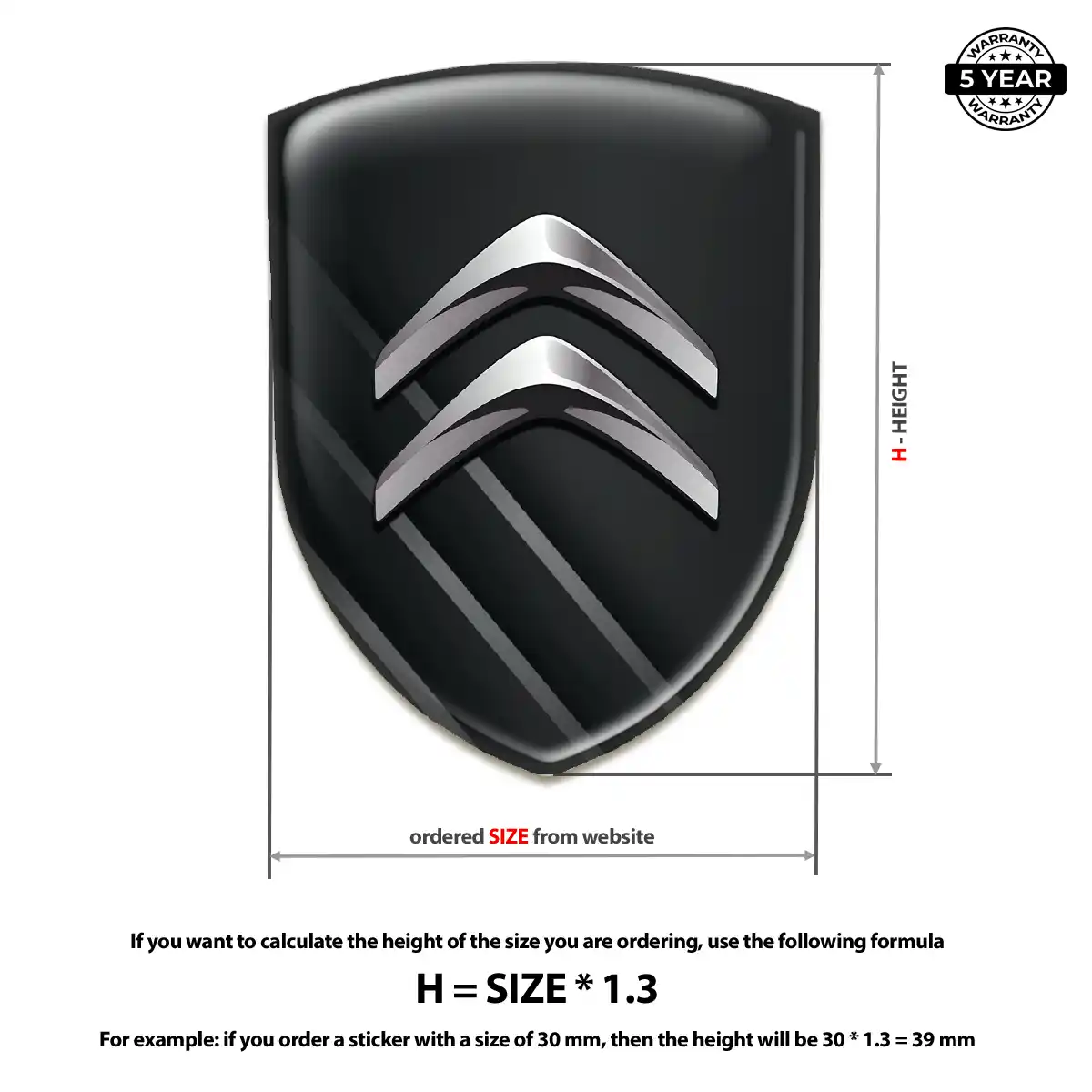 Citroen Silicone Sticker Sleek Style