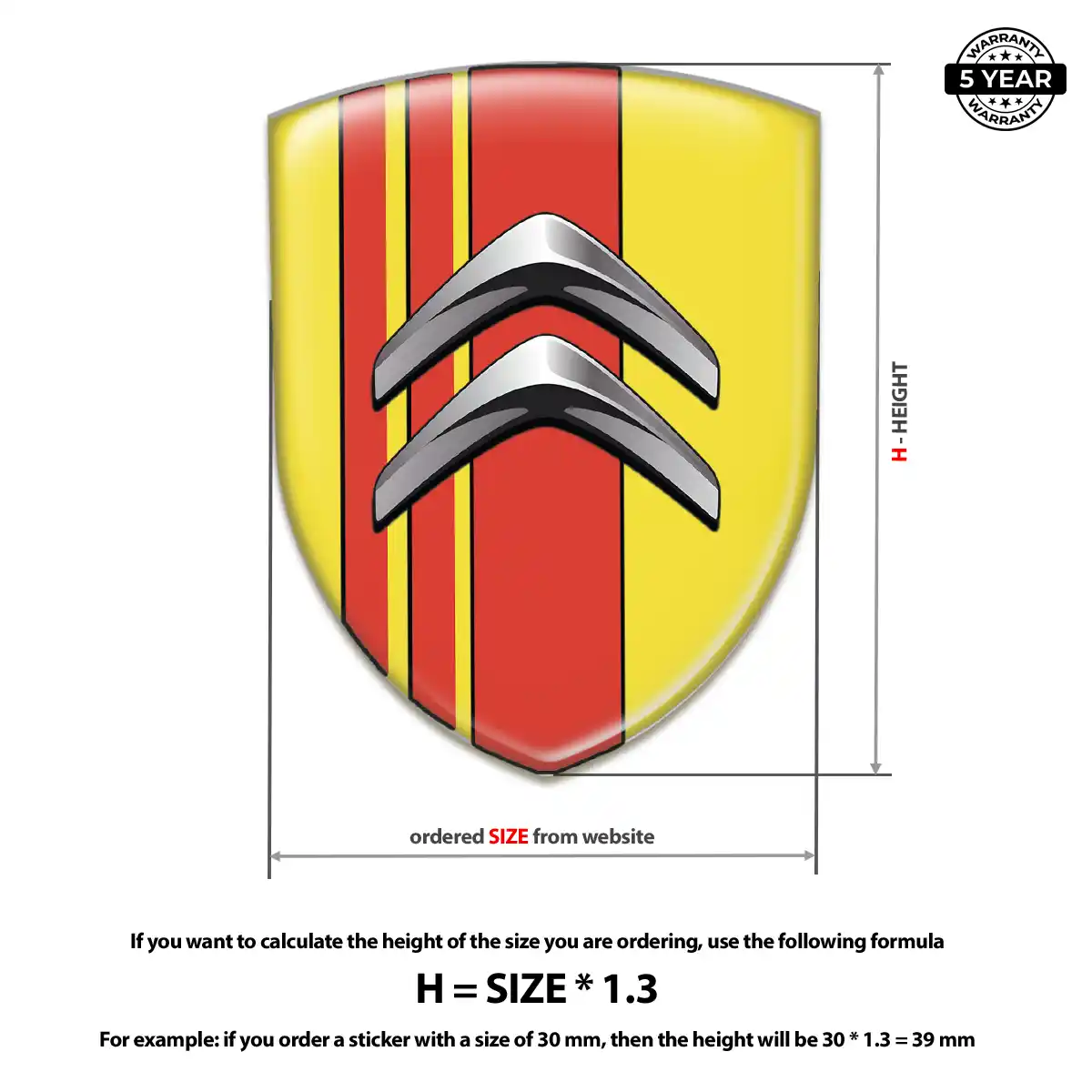 Citroen Sticker Elite Finish