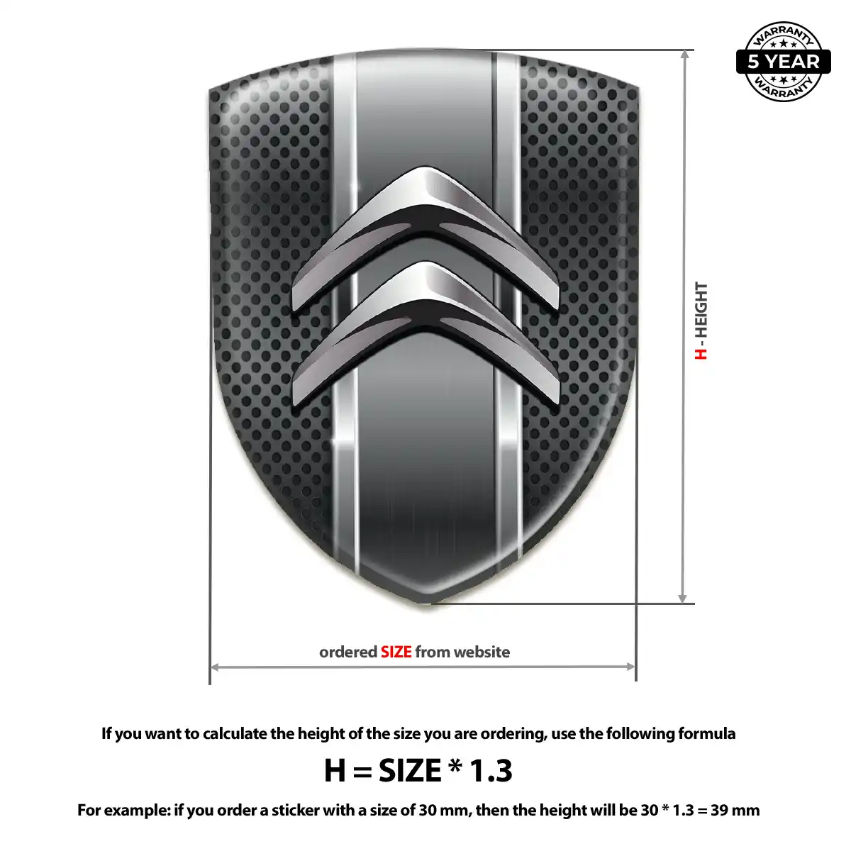 Citroen Sticker Premium Dome