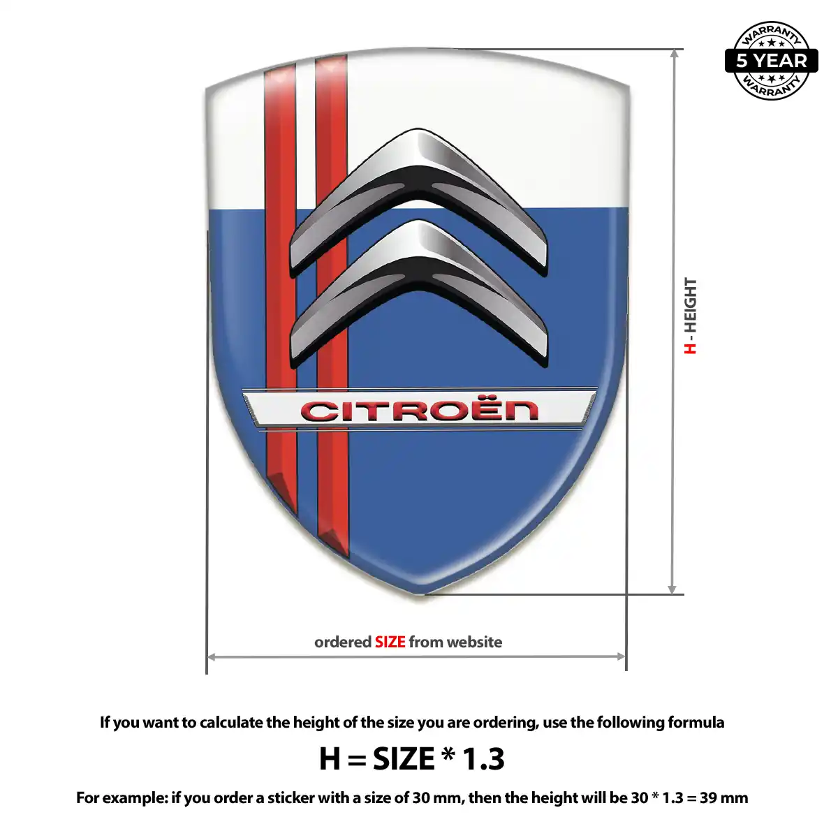 Citroen Sticker Prime Quality