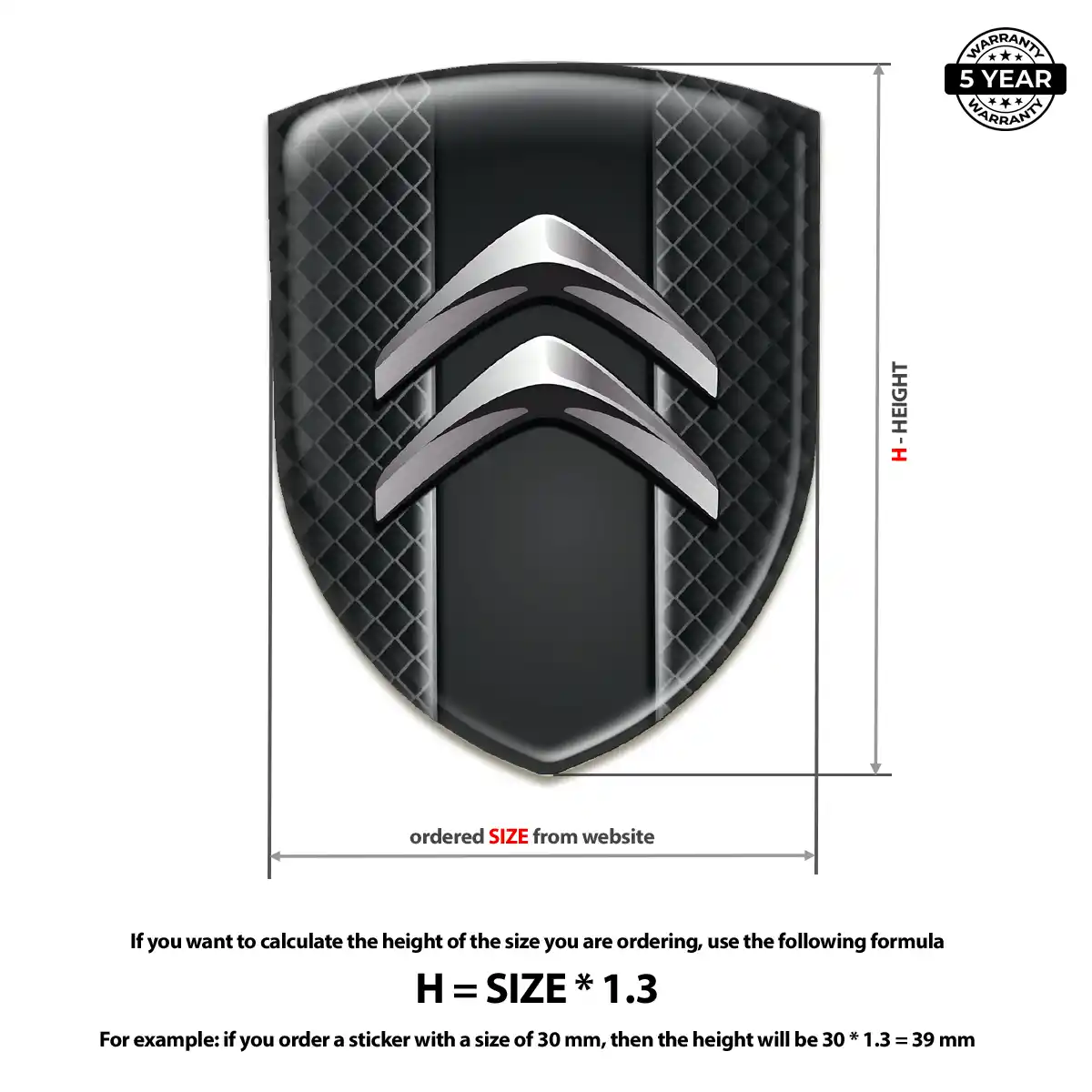 Citroen Sticker Resin Elite