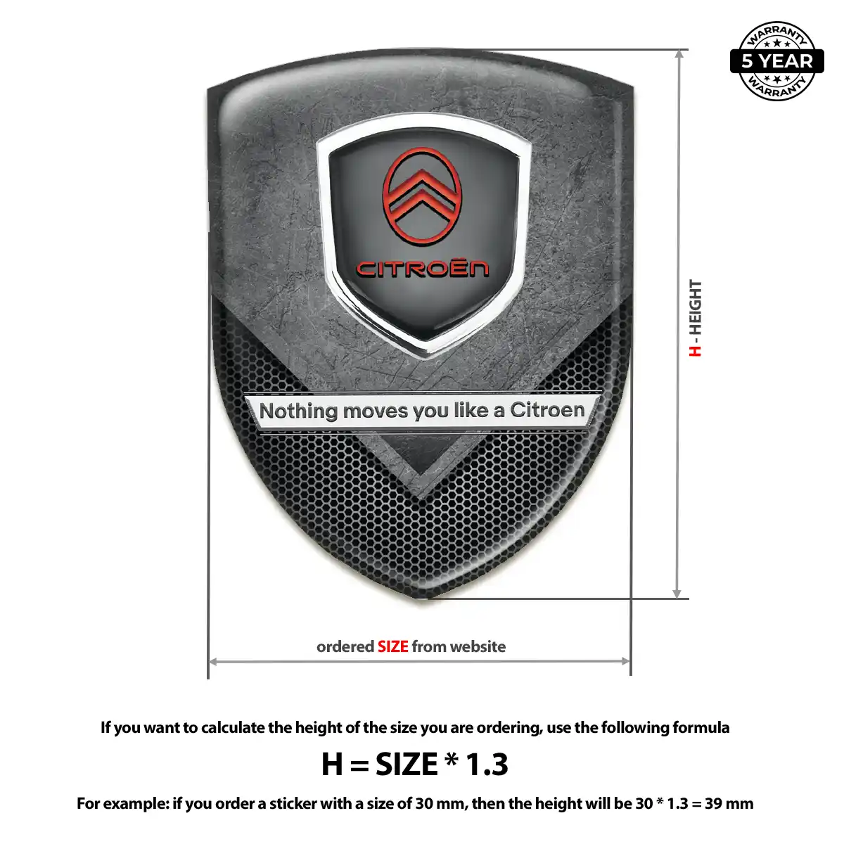 Citroen Sticker Resin Luxe