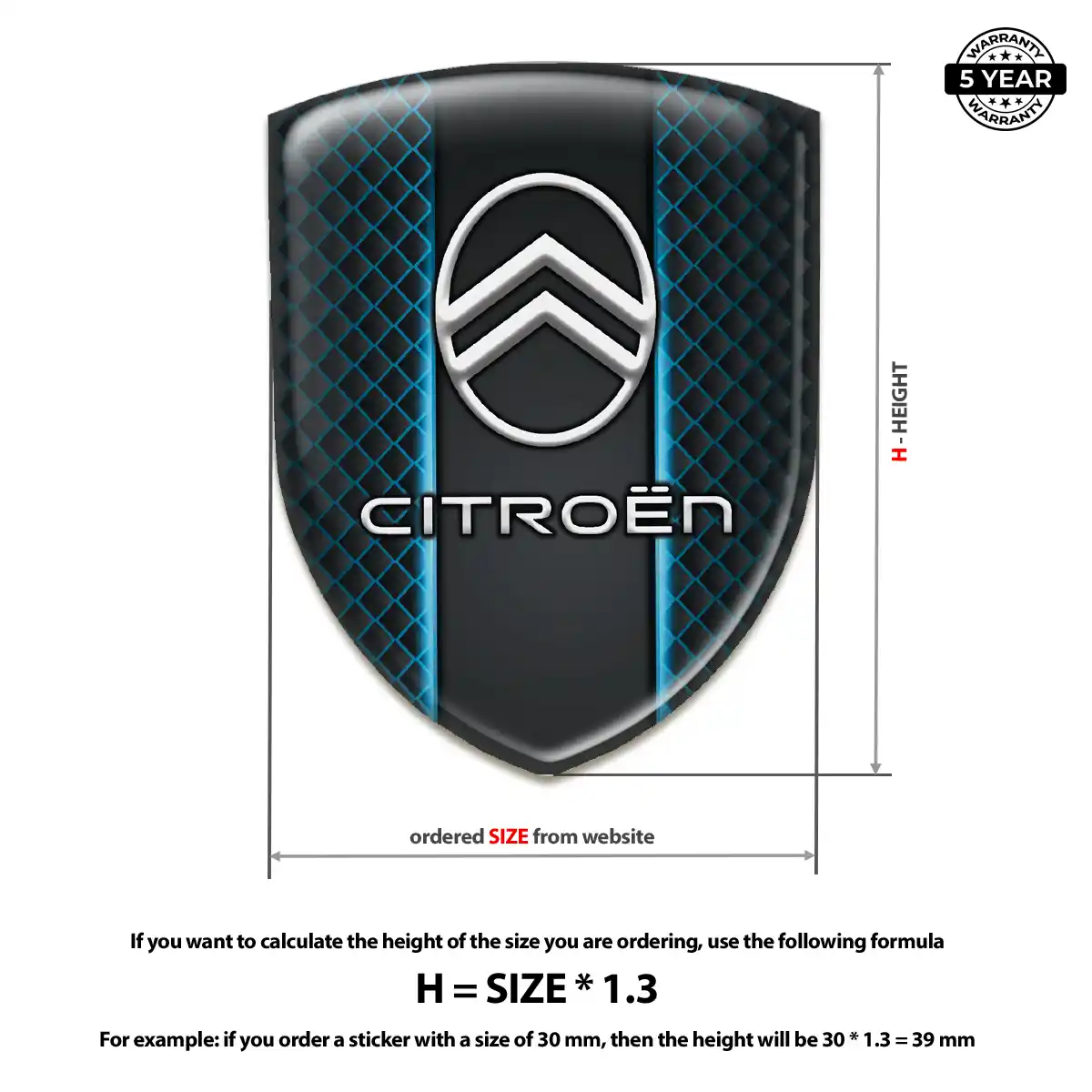 Citroen Sticker Sleek Style