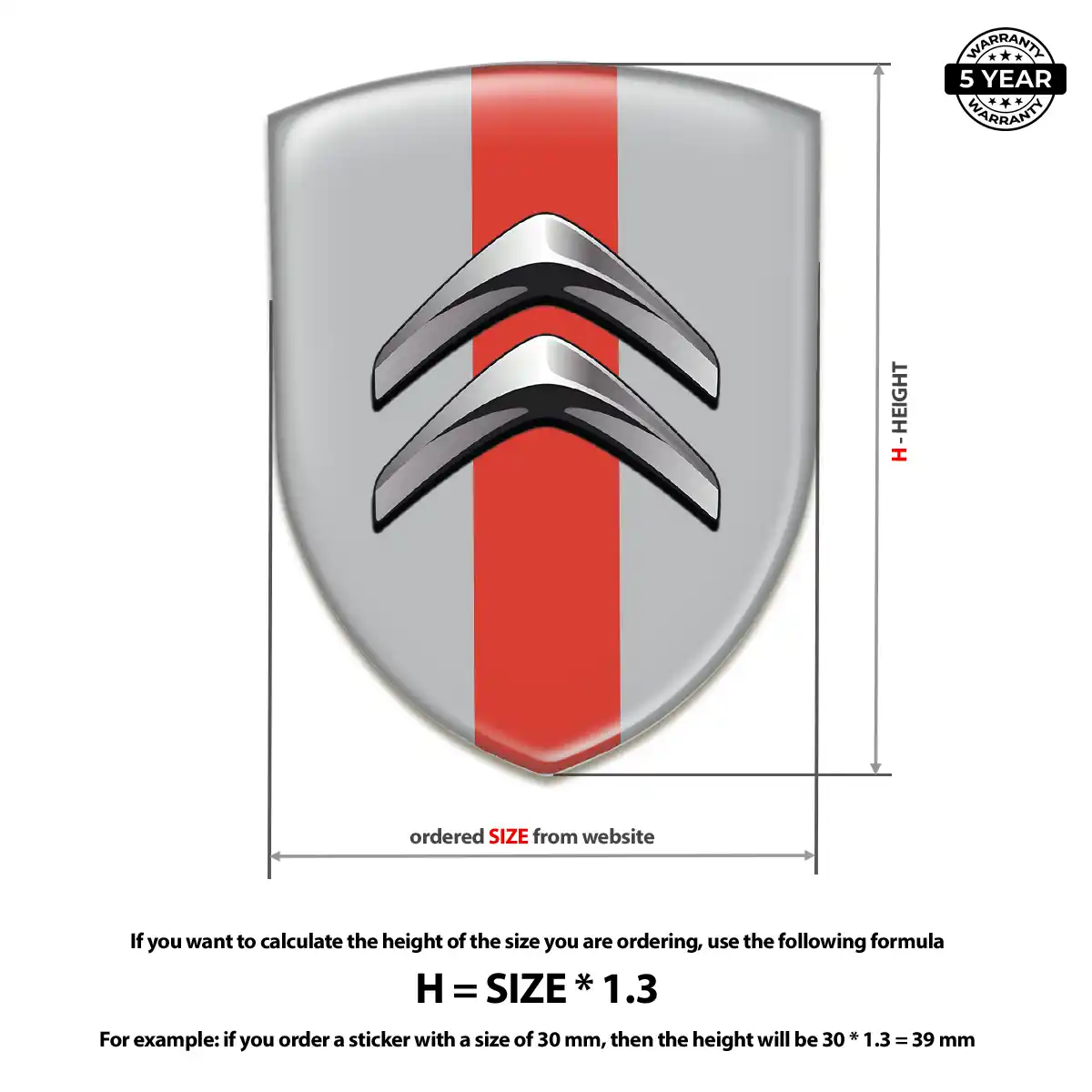 Citroen Vehicle Logo Sticker Elite Edition