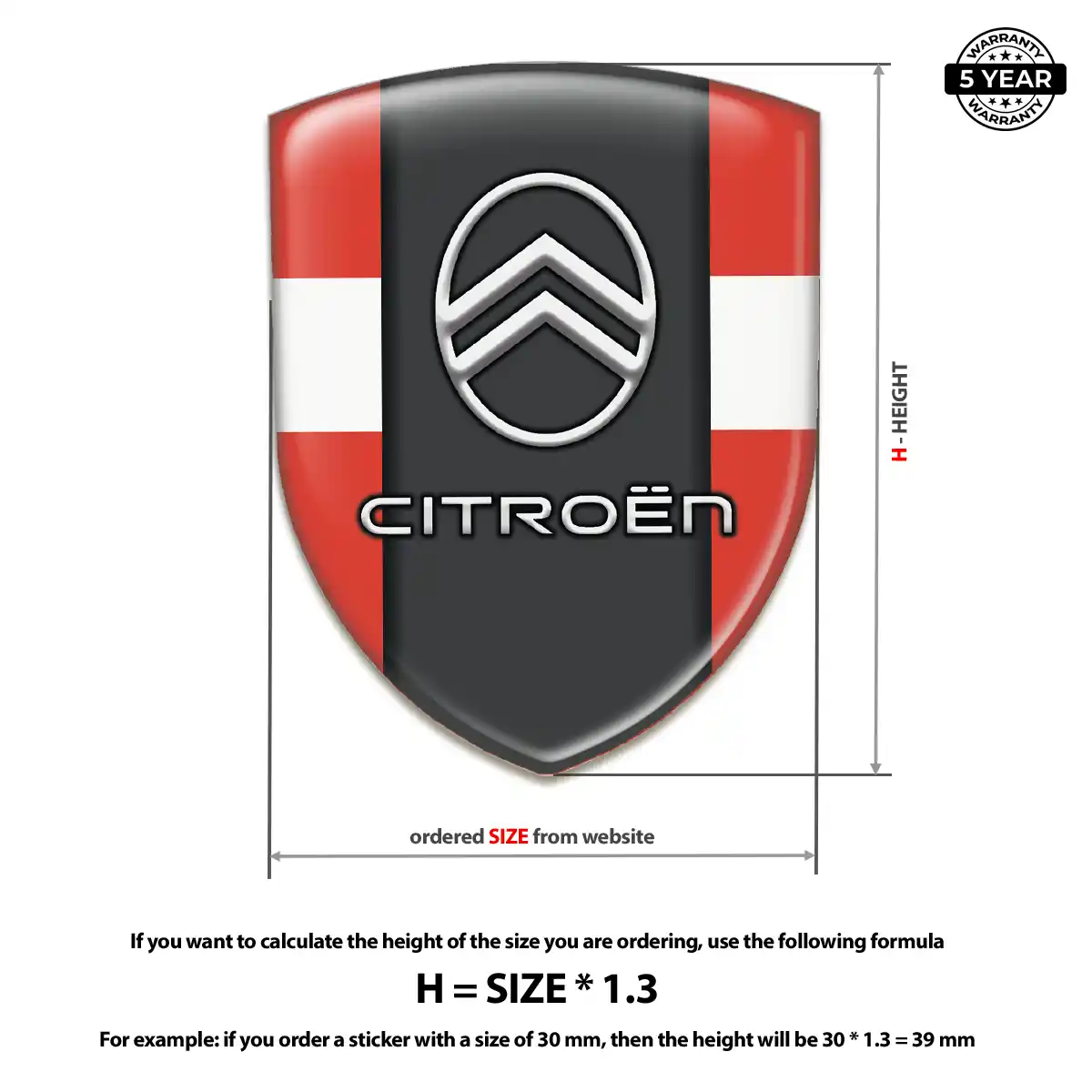Citroen Vehicle Logo Sticker Exterior Luxe