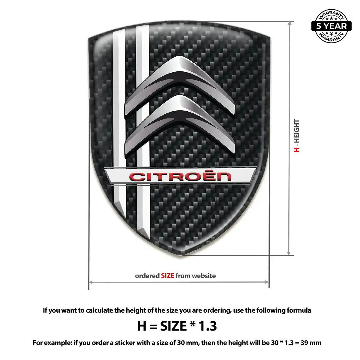 Citroen Vehicle Logo Sticker Noble Edition
